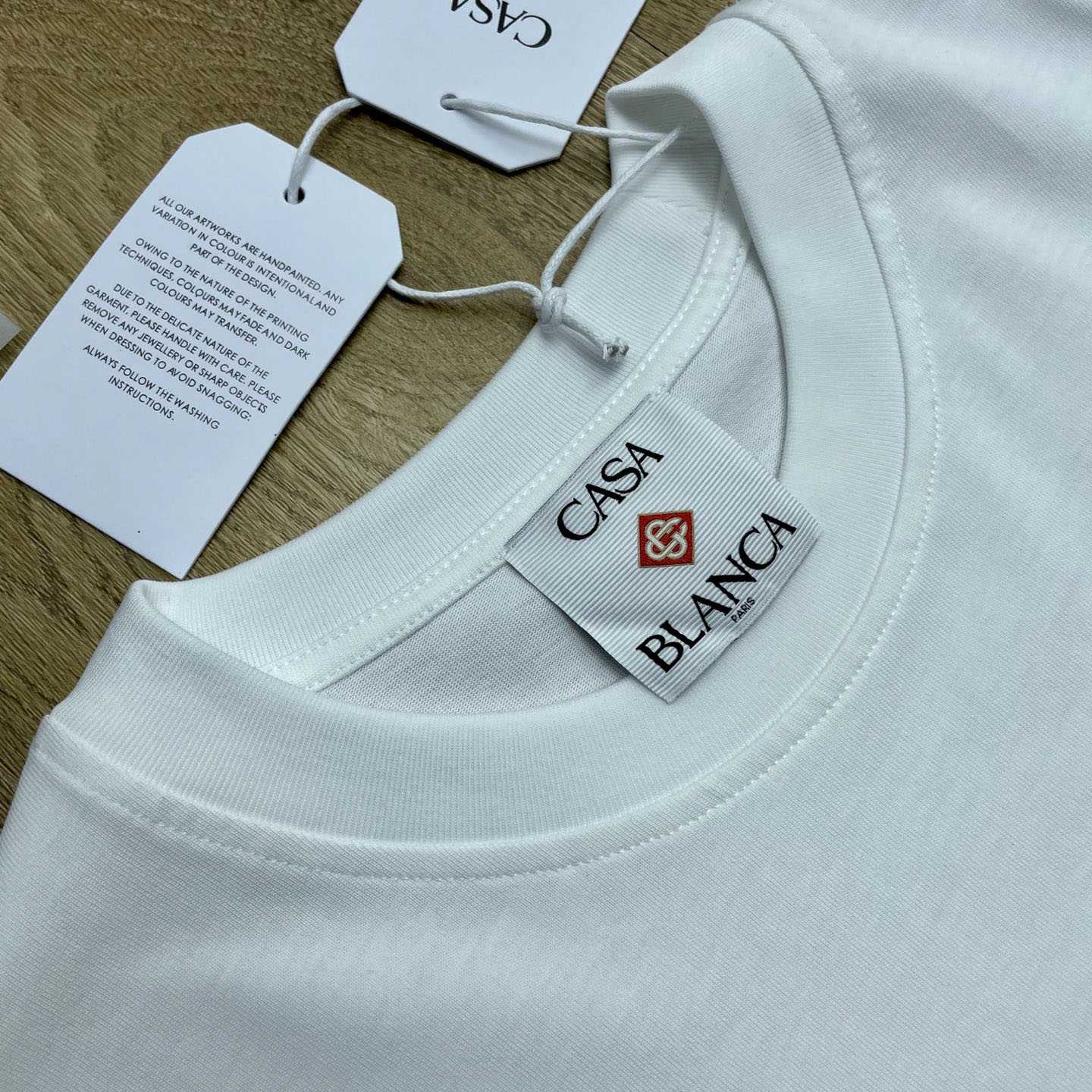 Casablanca White Tennis Club Icon Short Sleeve T‑shirt C1122 - FashionPlug