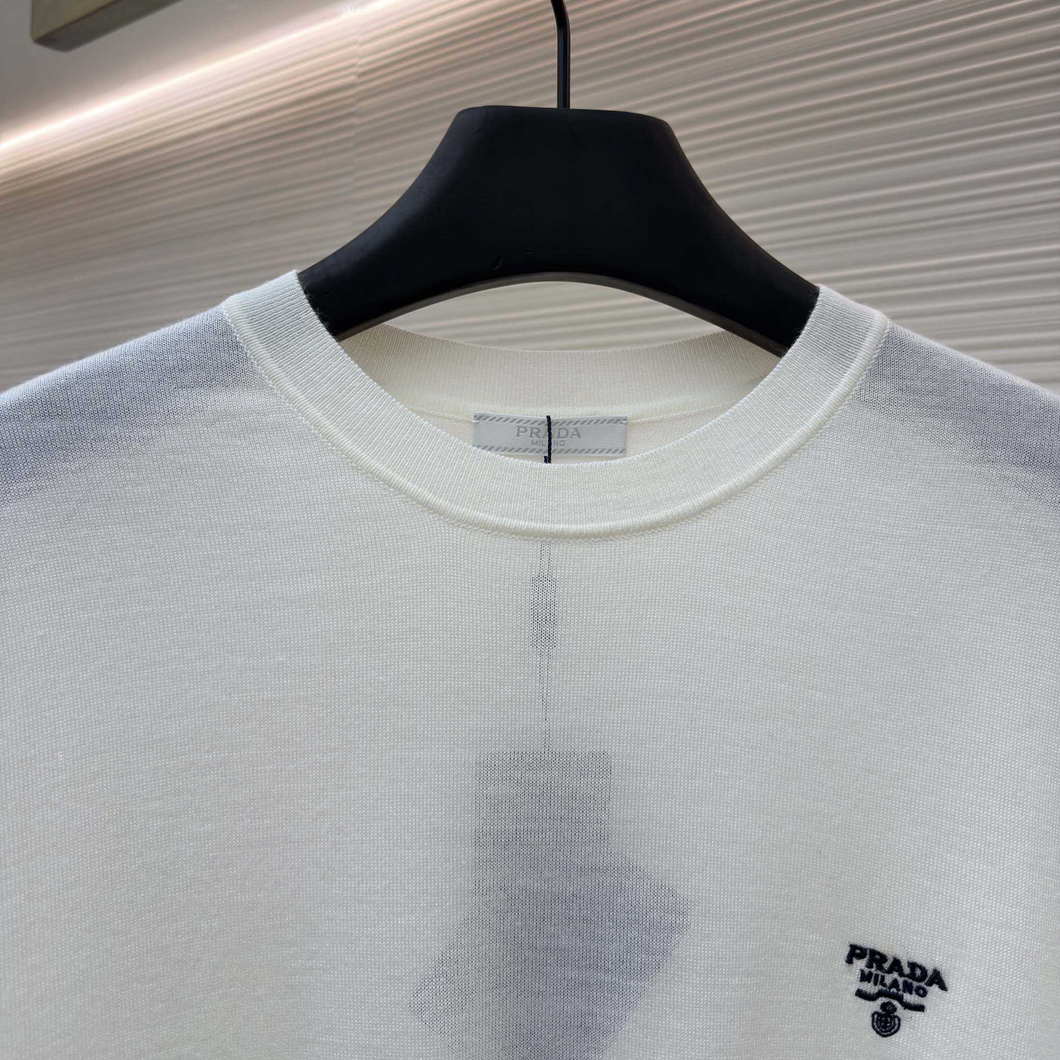 Prada Superfine Wool Crew-neck Sweater - FashionPlug