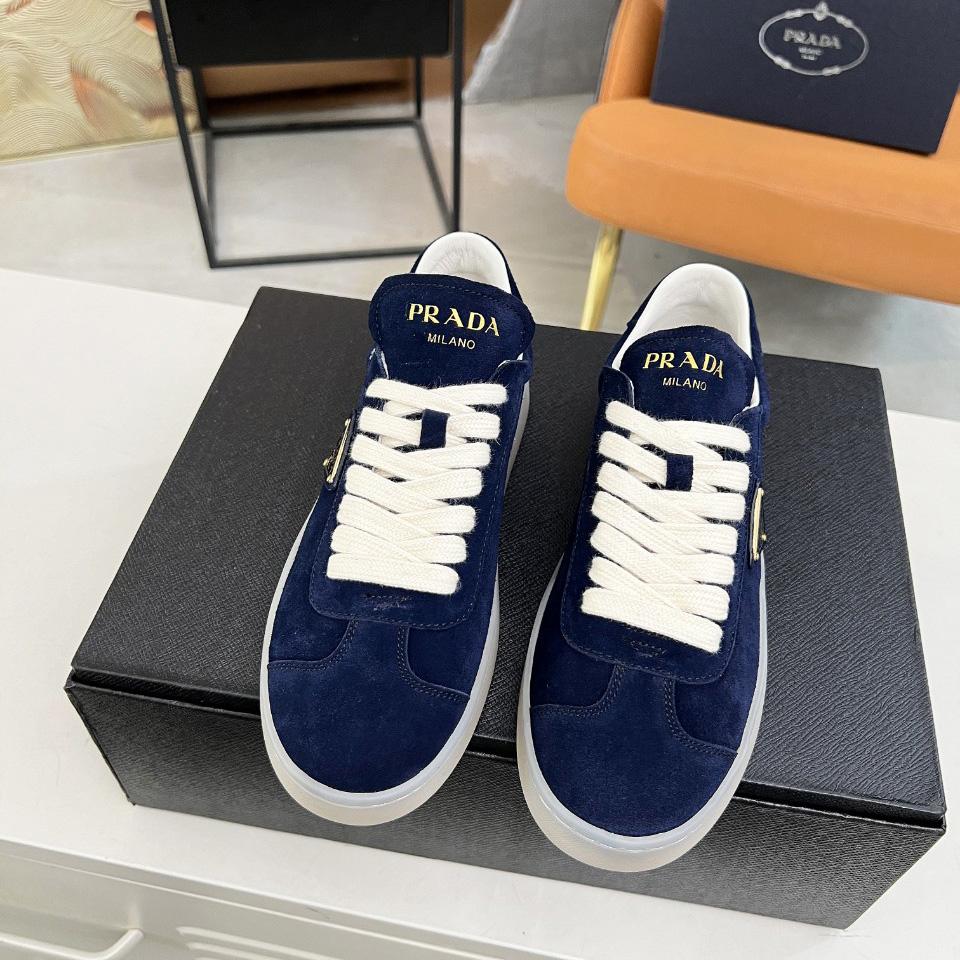 Prada Lane Suede Sneakers - FashionPlug