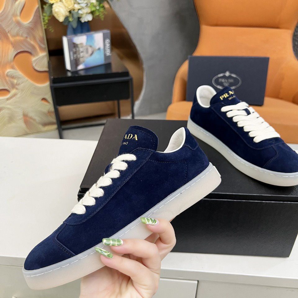 Prada Lane Suede Sneakers - FashionPlug