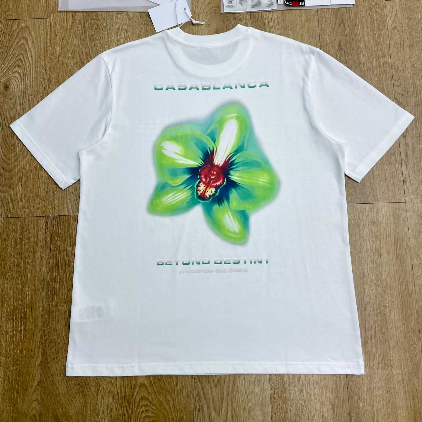 Casablanca GLITCH ORCHID OVERSIZED SHORT SLEEVE T‑SHIRT C1110 - FashionPlug