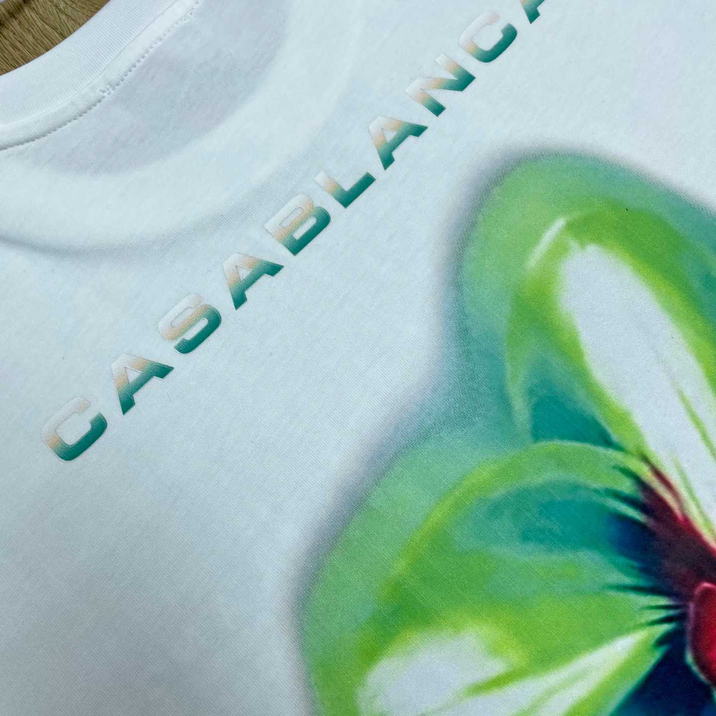 Casablanca GLITCH ORCHID OVERSIZED SHORT SLEEVE T‑SHIRT C1110 - FashionPlug