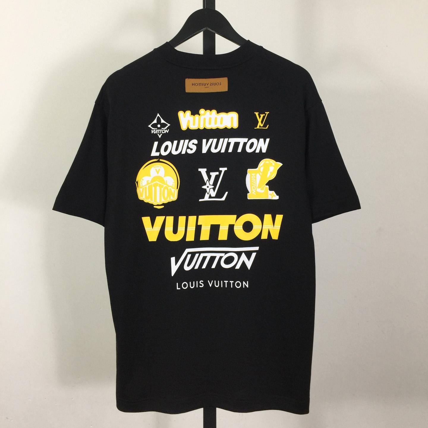 Louis Vuitton T-shirt With Yellow Graphic Logo - FashionPlug