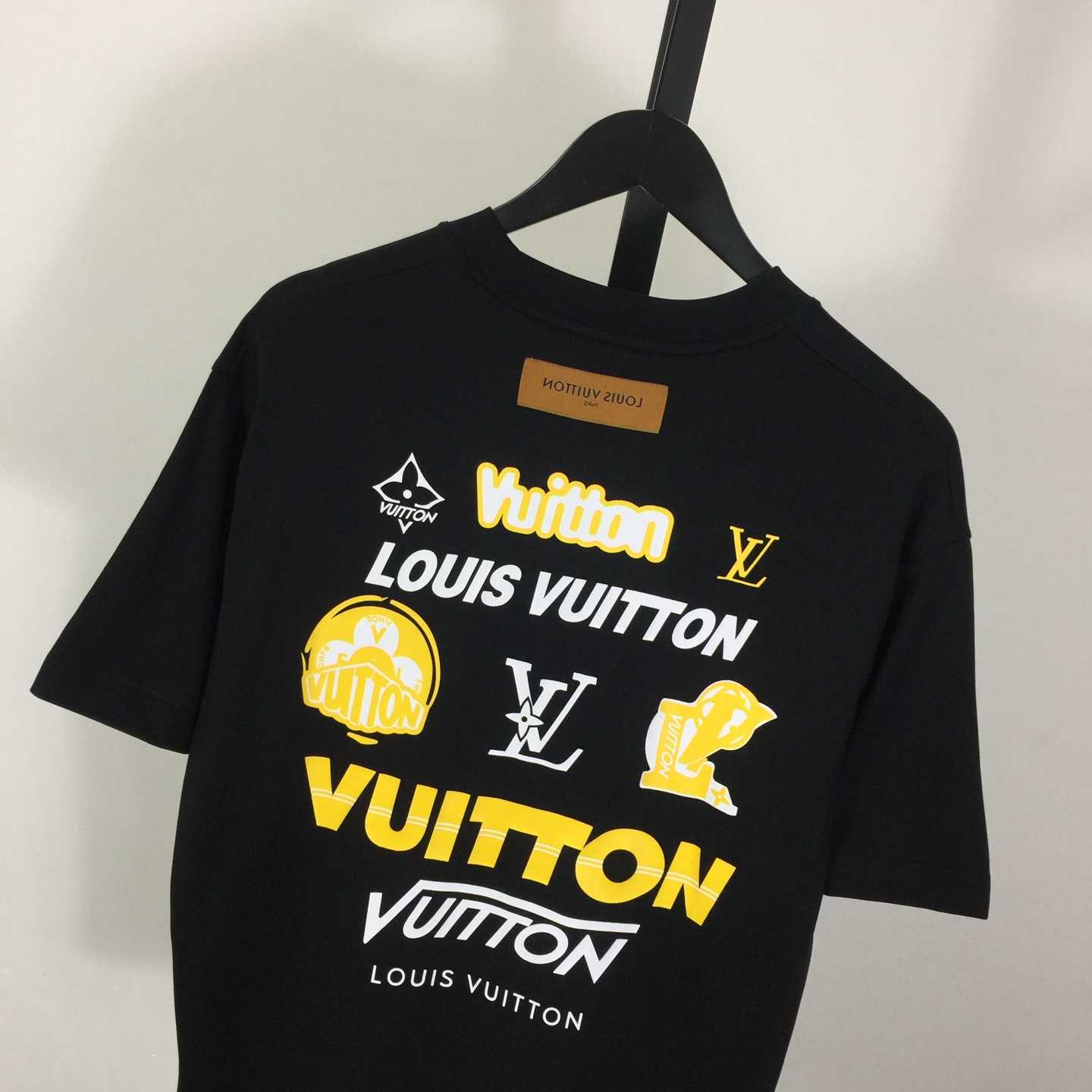 Louis Vuitton T-shirt With Yellow Graphic Logo - FashionPlug