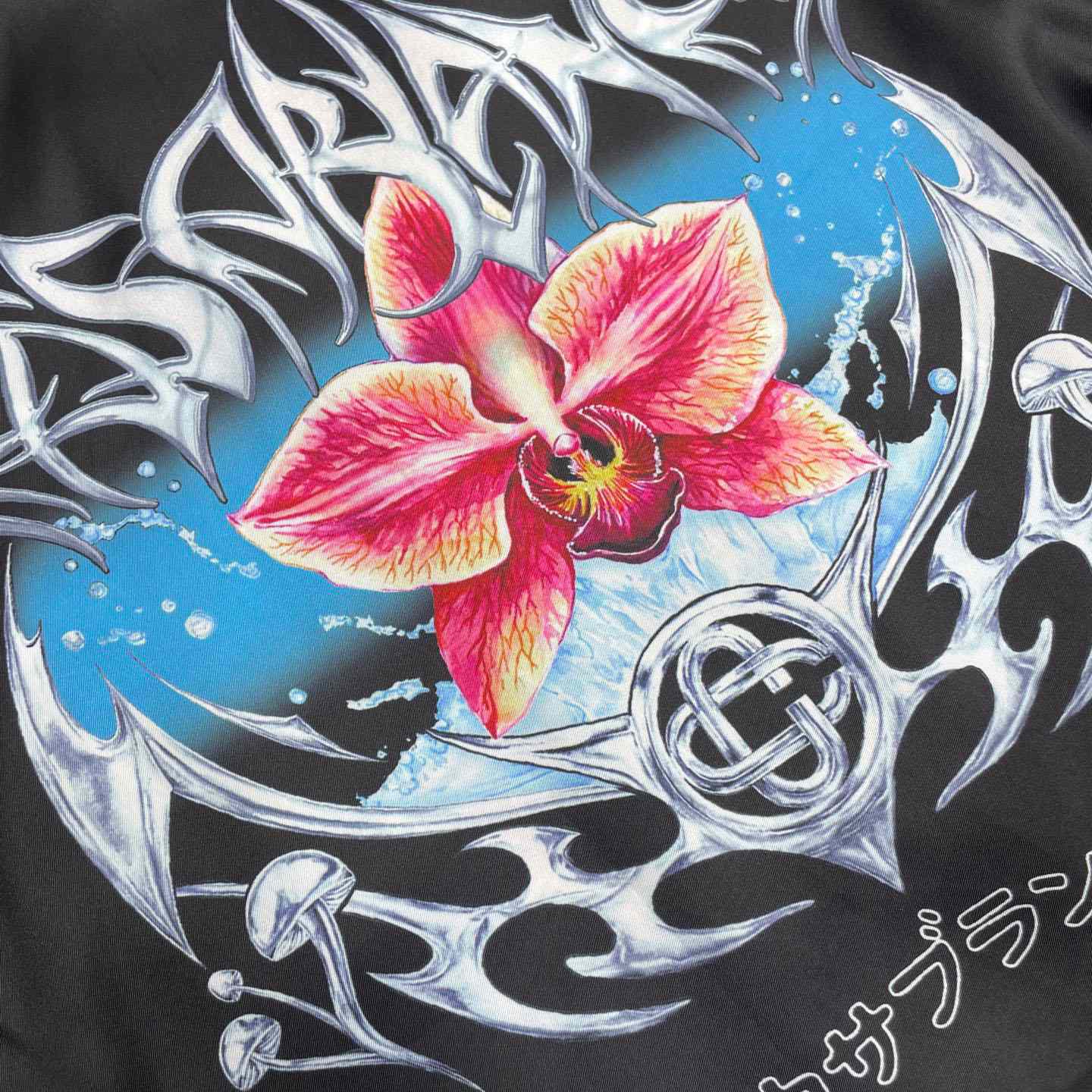 Casablanca Blades Short Sleeve Silk Satin Shirt CA3571 - FashionPlug