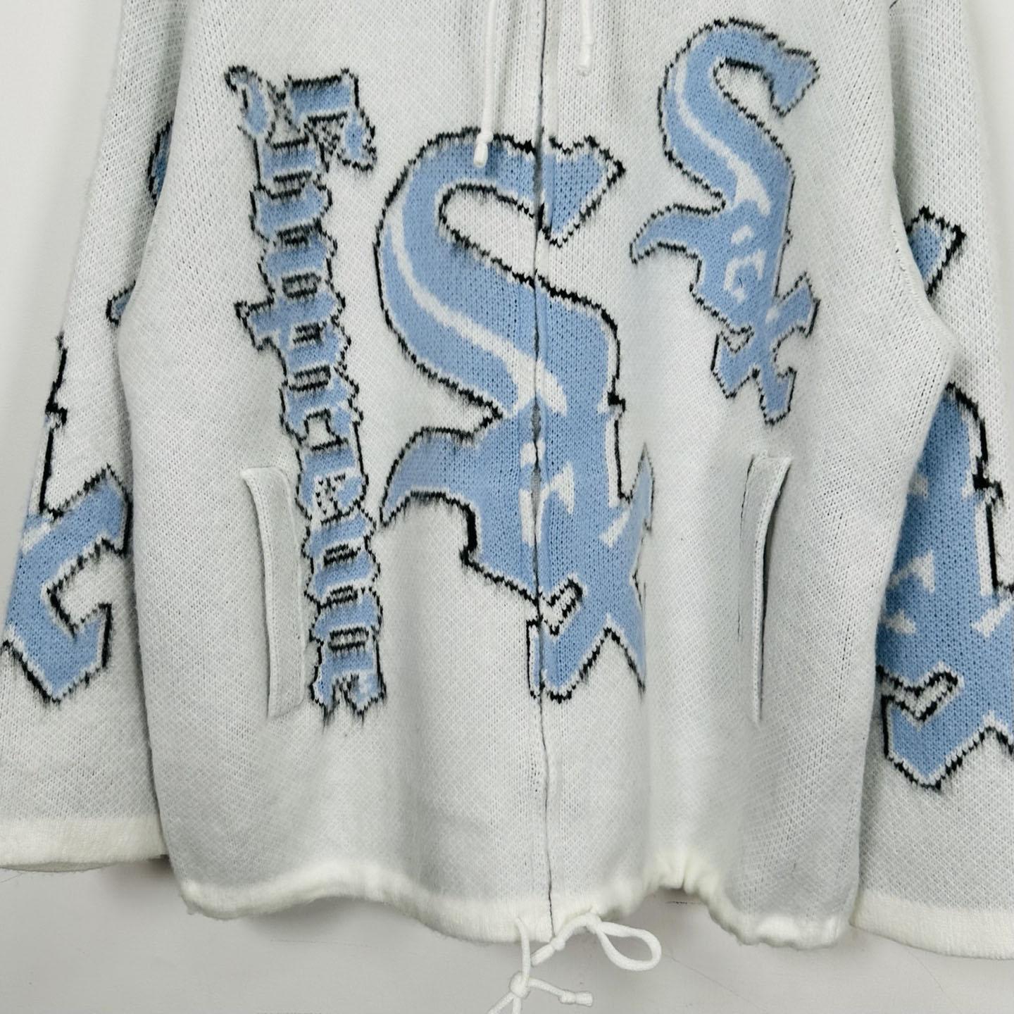 Supreme x Chicago White Sox Zip Up Hooded Sweater 'White' - FashionPlug