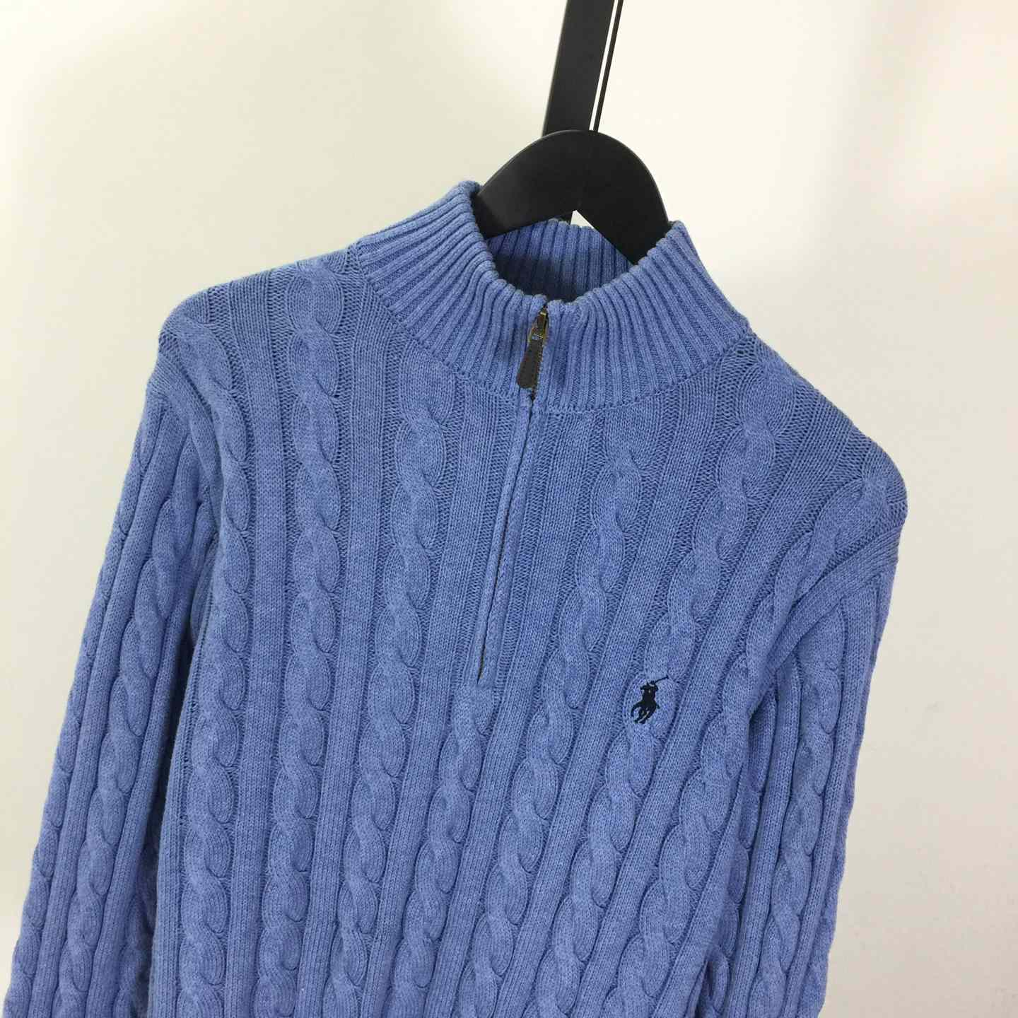 Polo Ralph Cable-Knit Cotton Quarter-Zip Jumper - FashionPlug