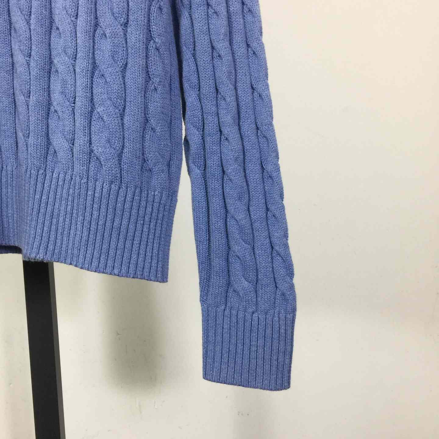 Polo Ralph Cable-Knit Cotton Quarter-Zip Jumper - FashionPlug