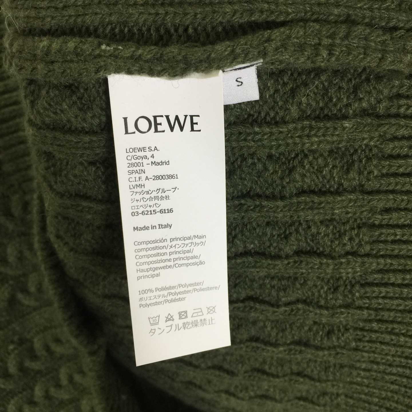 Loewe Men's Anagram Cable-Knit Wool - FashionPlug