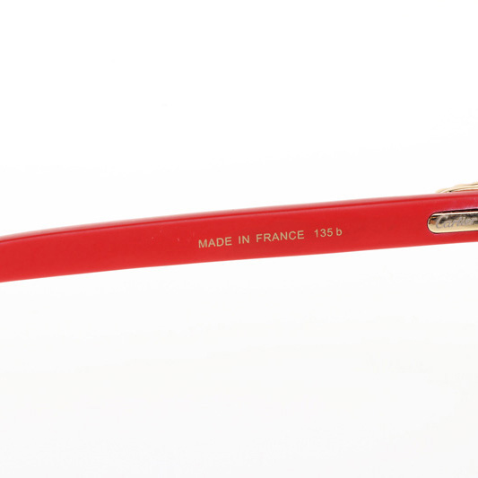 Cartier CT 4189706 Big Diamond Red Wood Sunglasses In Gold Gradient Grey - FashionPlug