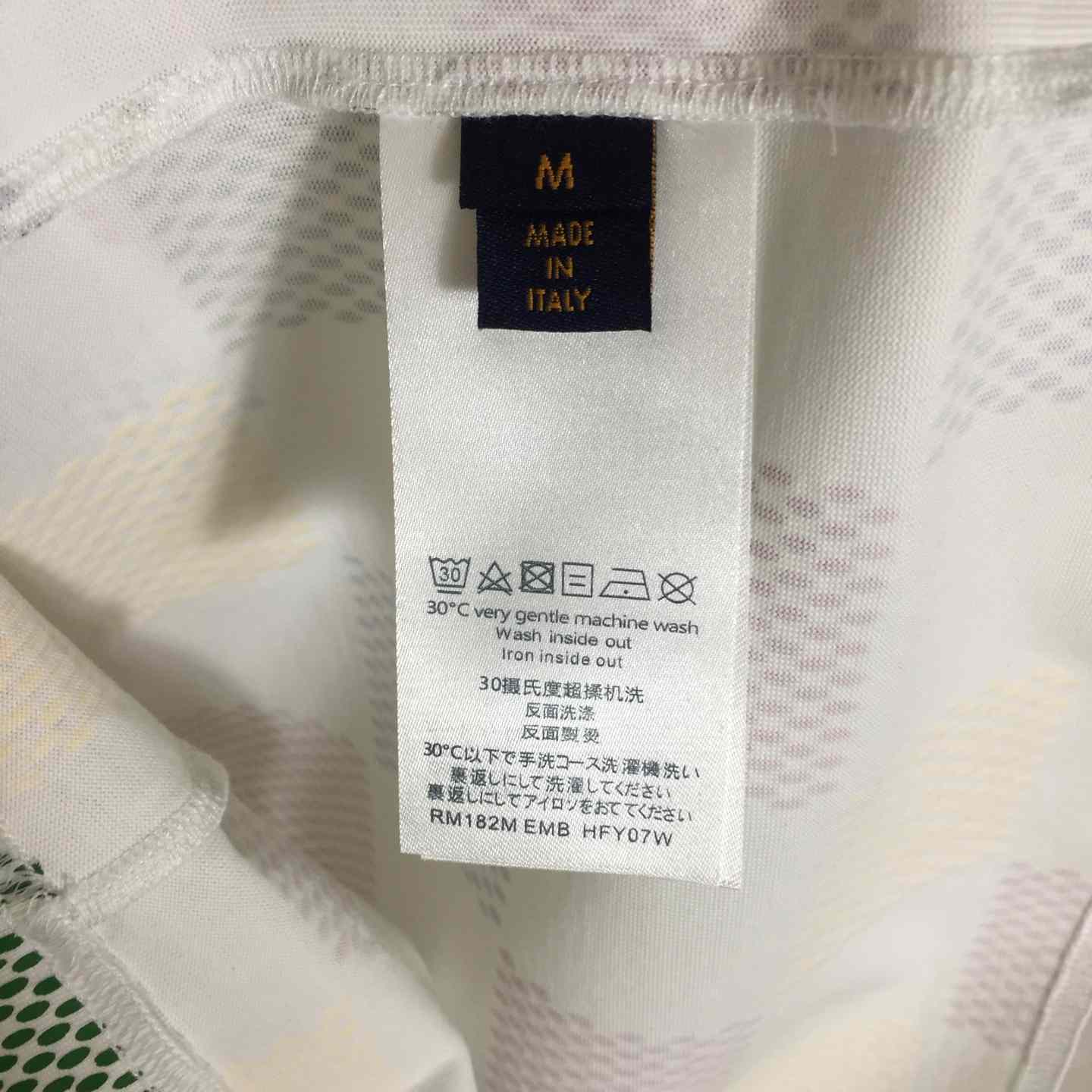 Louis Vuitton Damier Jacquard Short-sleeved Crewneck T-shirt - FashionPlug