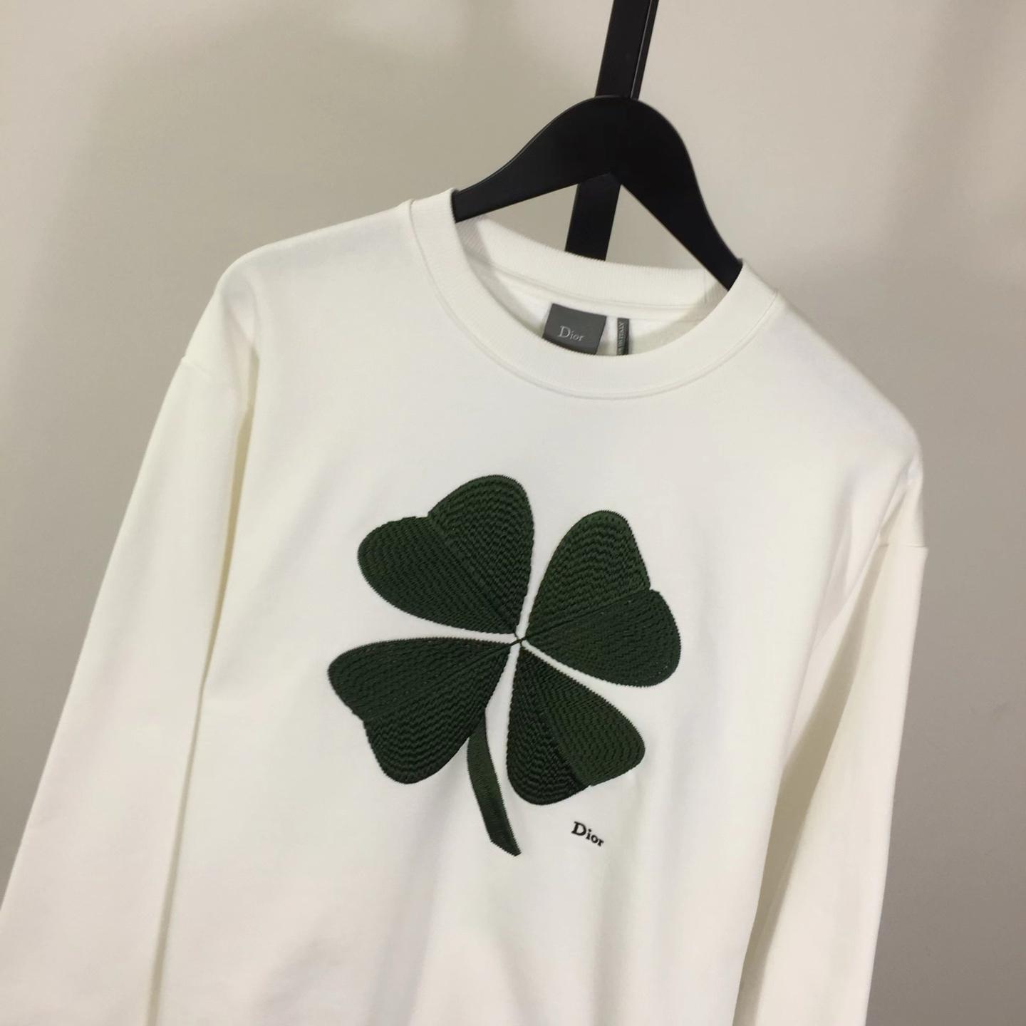 Dior Sweatshirt with Dior Clover Embroidery - FashionPlug