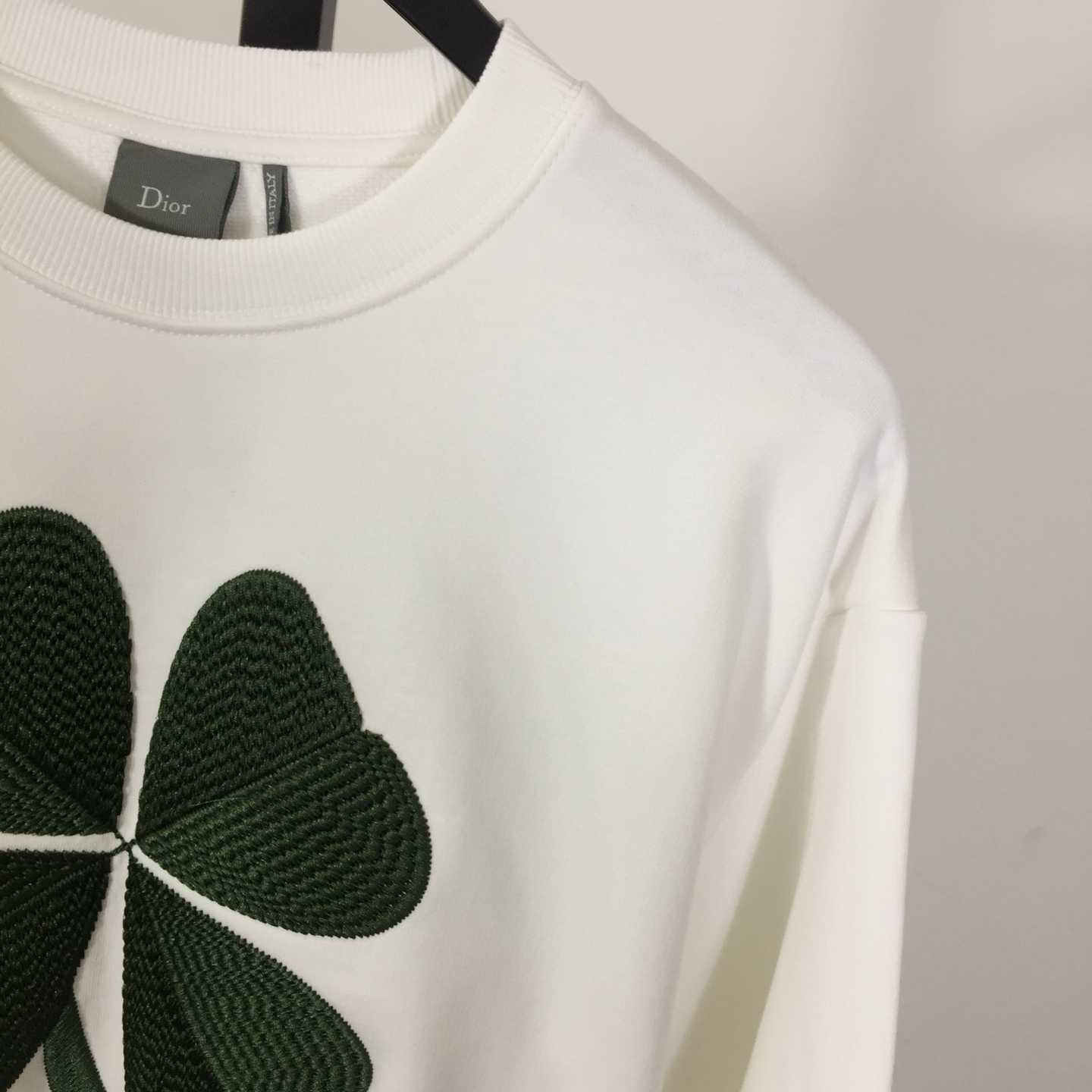 Dior Sweatshirt with Dior Clover Embroidery - FashionPlug