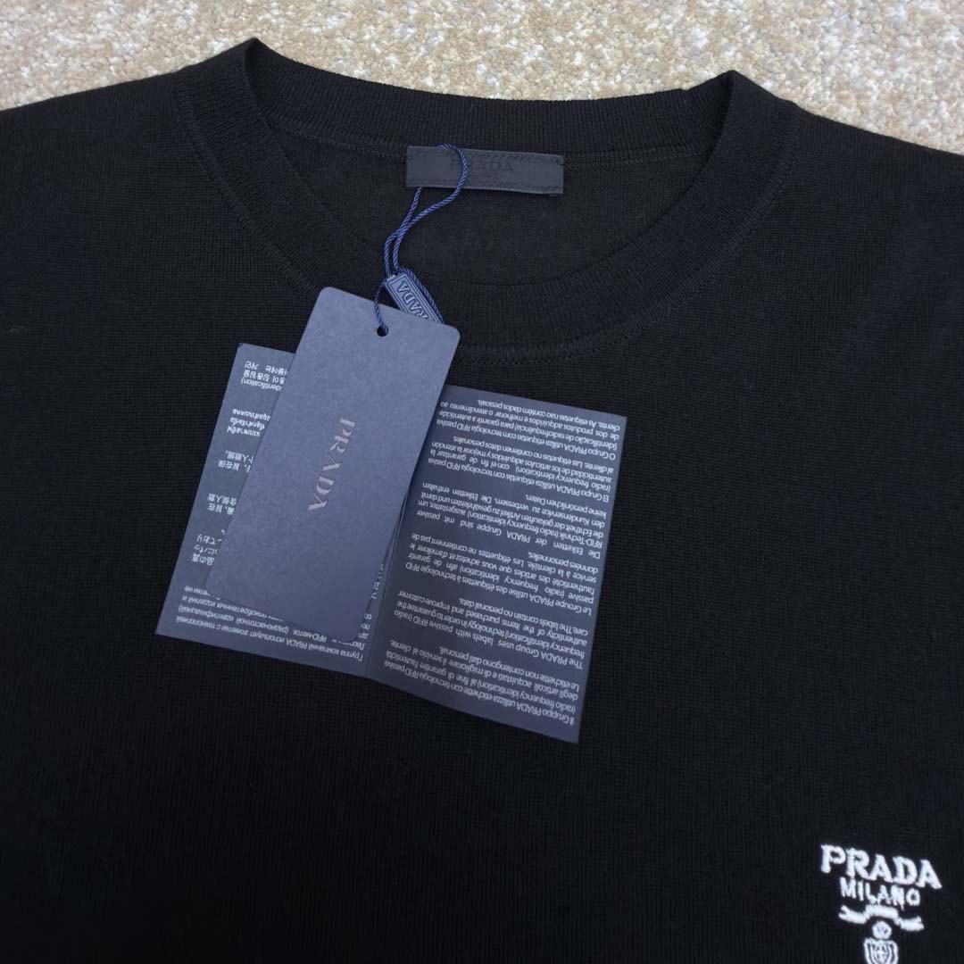 Prada Superfine Wool Crew-neck Sweater - FashionPlug