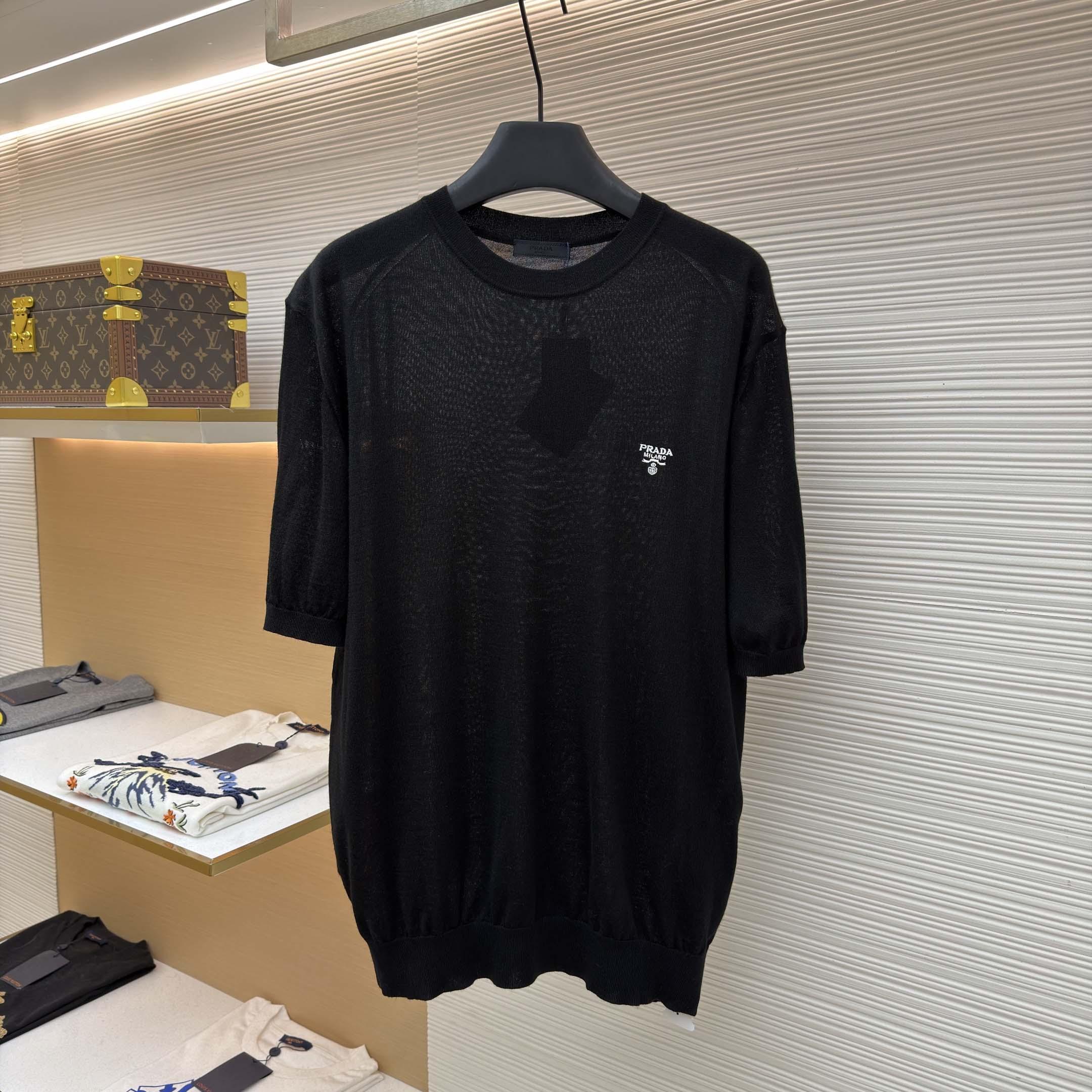 Prada Superfine Wool Crew-neck Sweater - FashionPlug