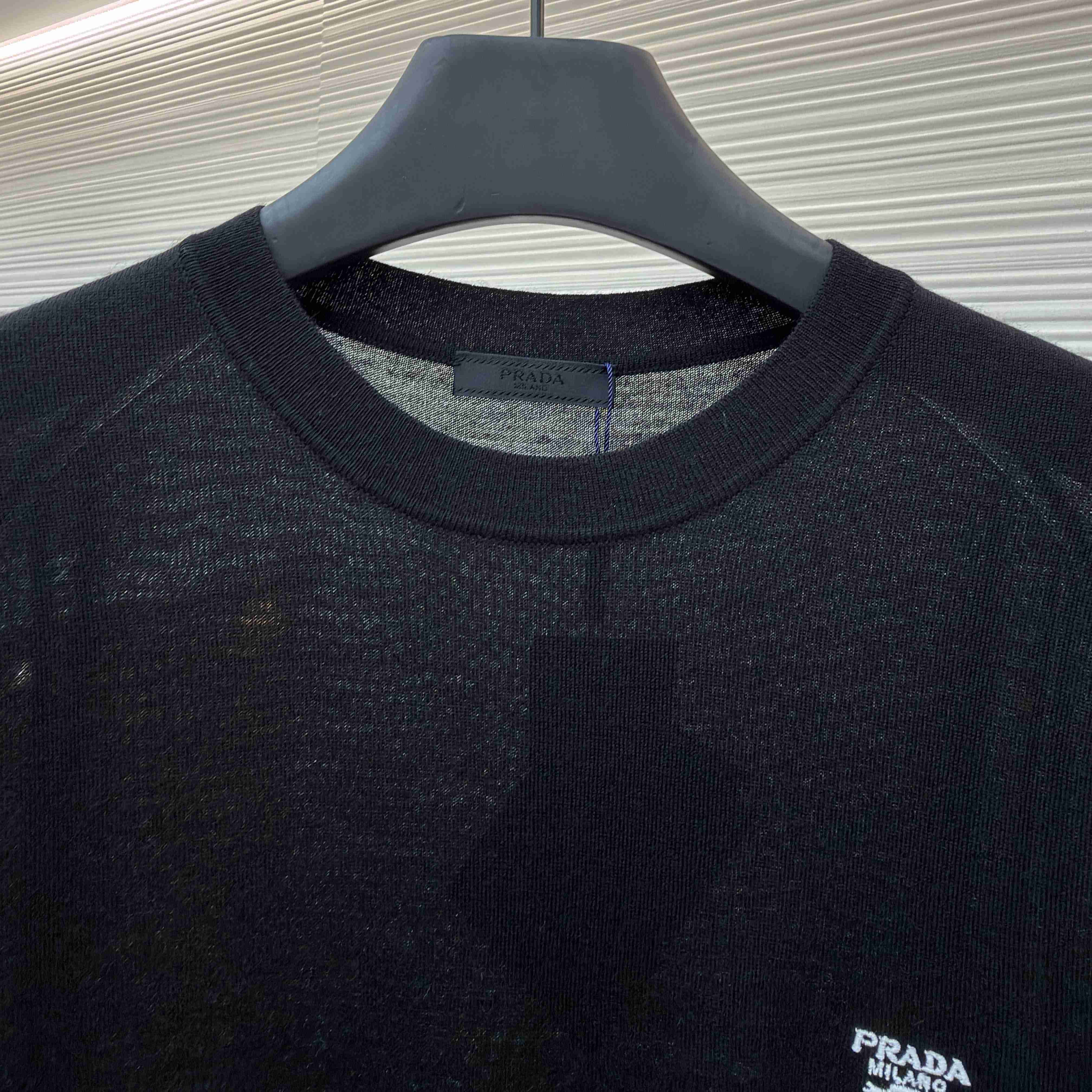 Prada Superfine Wool Crew-neck Sweater - FashionPlug