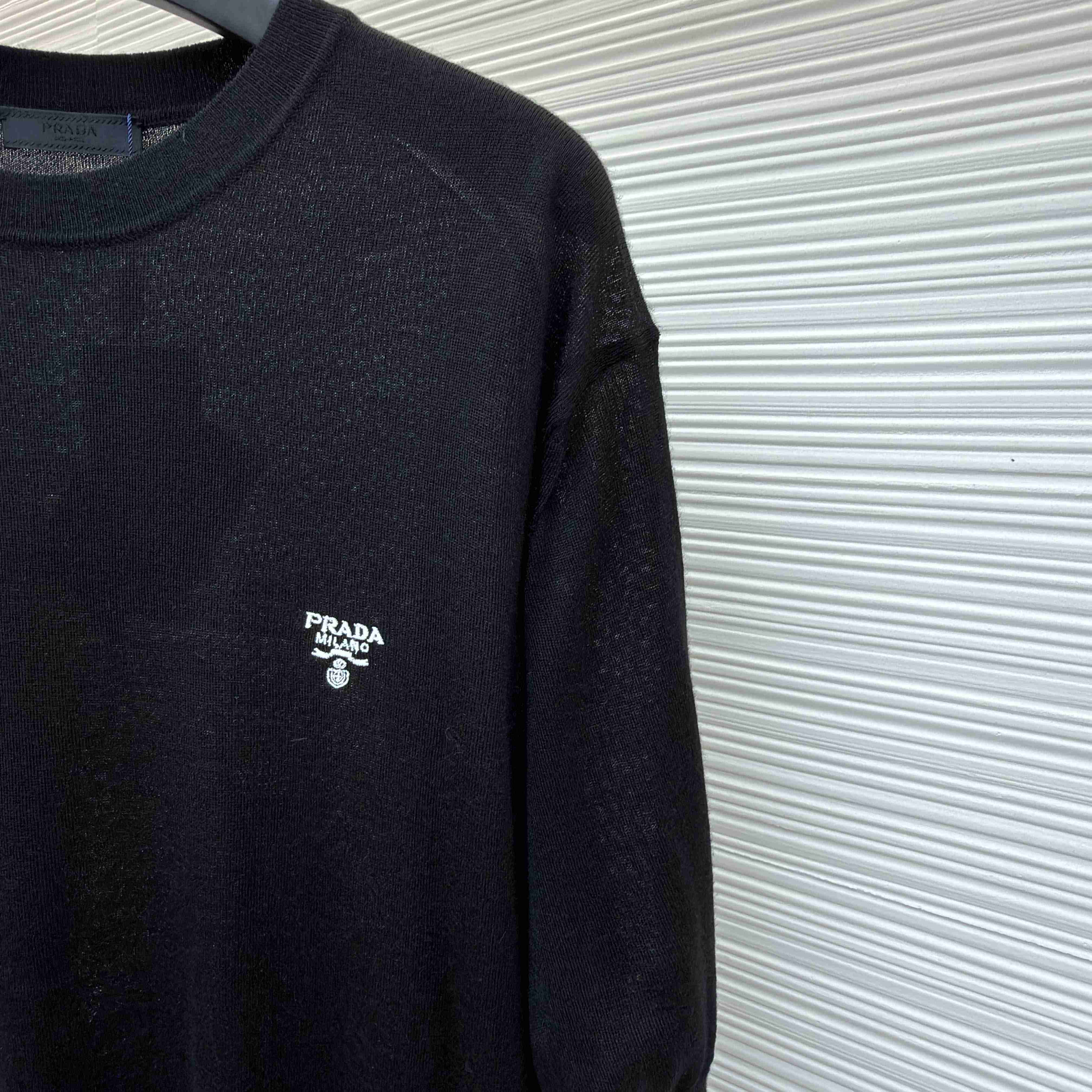 Prada Superfine Wool Crew-neck Sweater - FashionPlug