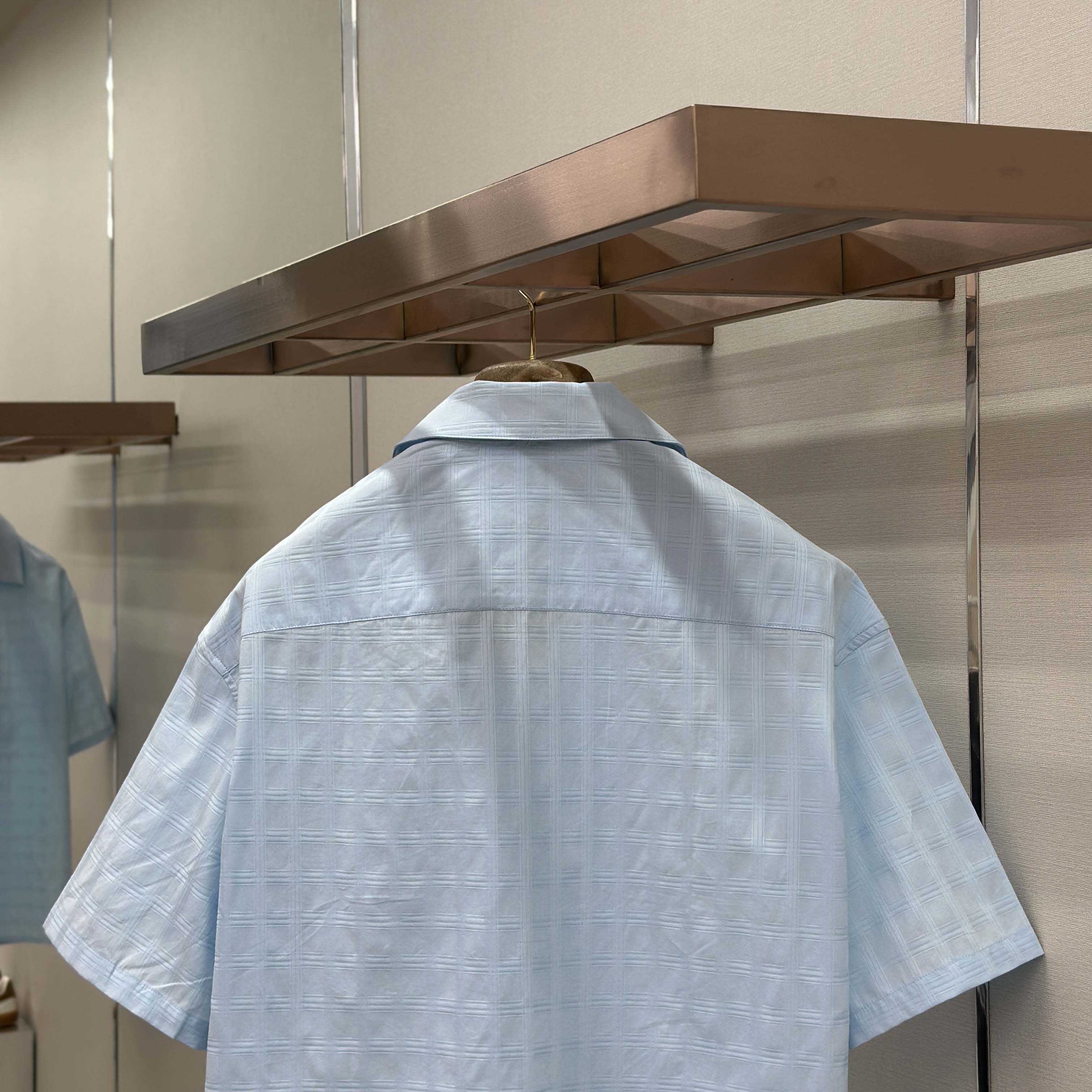 Loewe Short Sleeve Shirt in Cotton Blue - FashionPlug