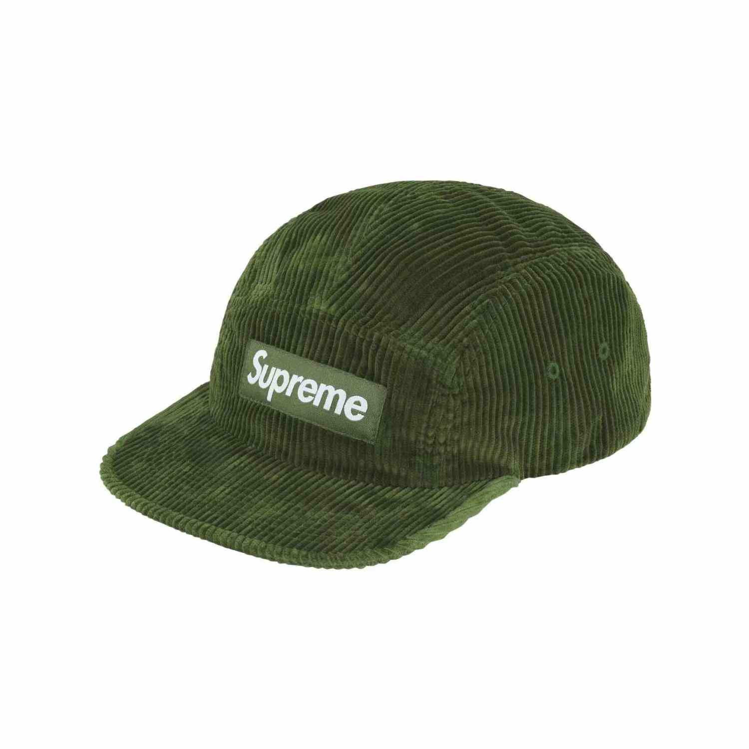 Supreme Corduroy Camp Cap 'Olive' - FashionPlug