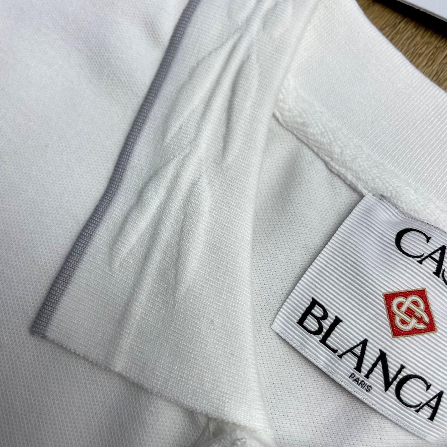 Casablanca Laurel Pique Short Sleeve Polo Shirt C1138 - FashionPlug