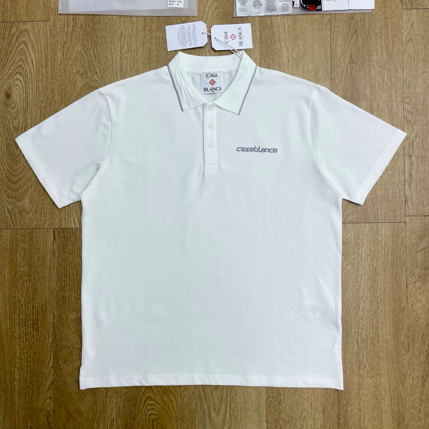Casablanca Laurel Pique Short Sleeve Polo Shirt C1138 - FashionPlug