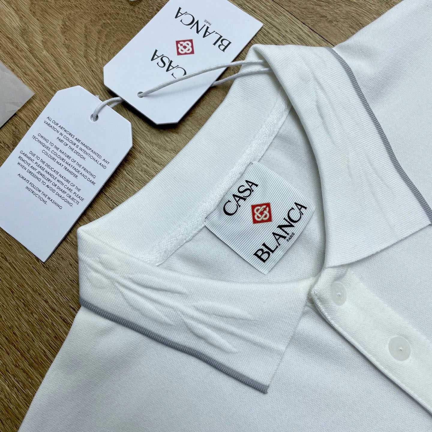 Casablanca Laurel Pique Short Sleeve Polo Shirt C1138 - FashionPlug