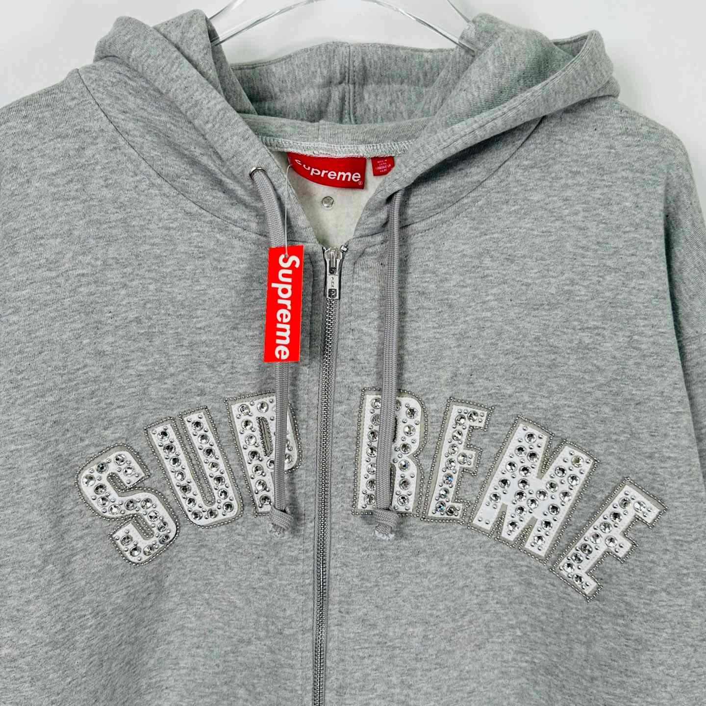 Supreme x B.B. Simon Zip Up Hooded Sweatshirt 'Heather Grey' - FashionPlug