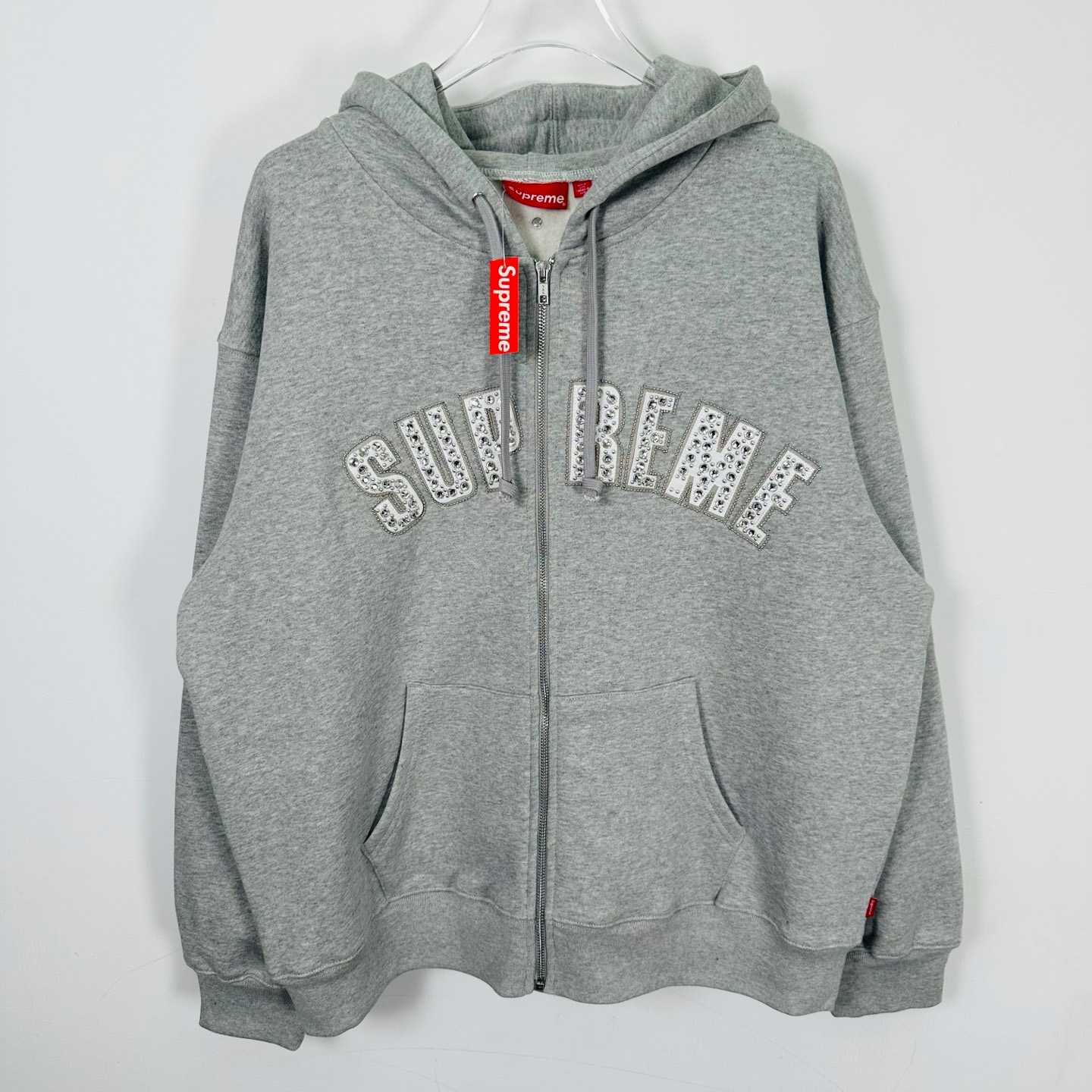 Supreme x B.B. Simon Zip Up Hooded Sweatshirt 'Heather Grey' - FashionPlug