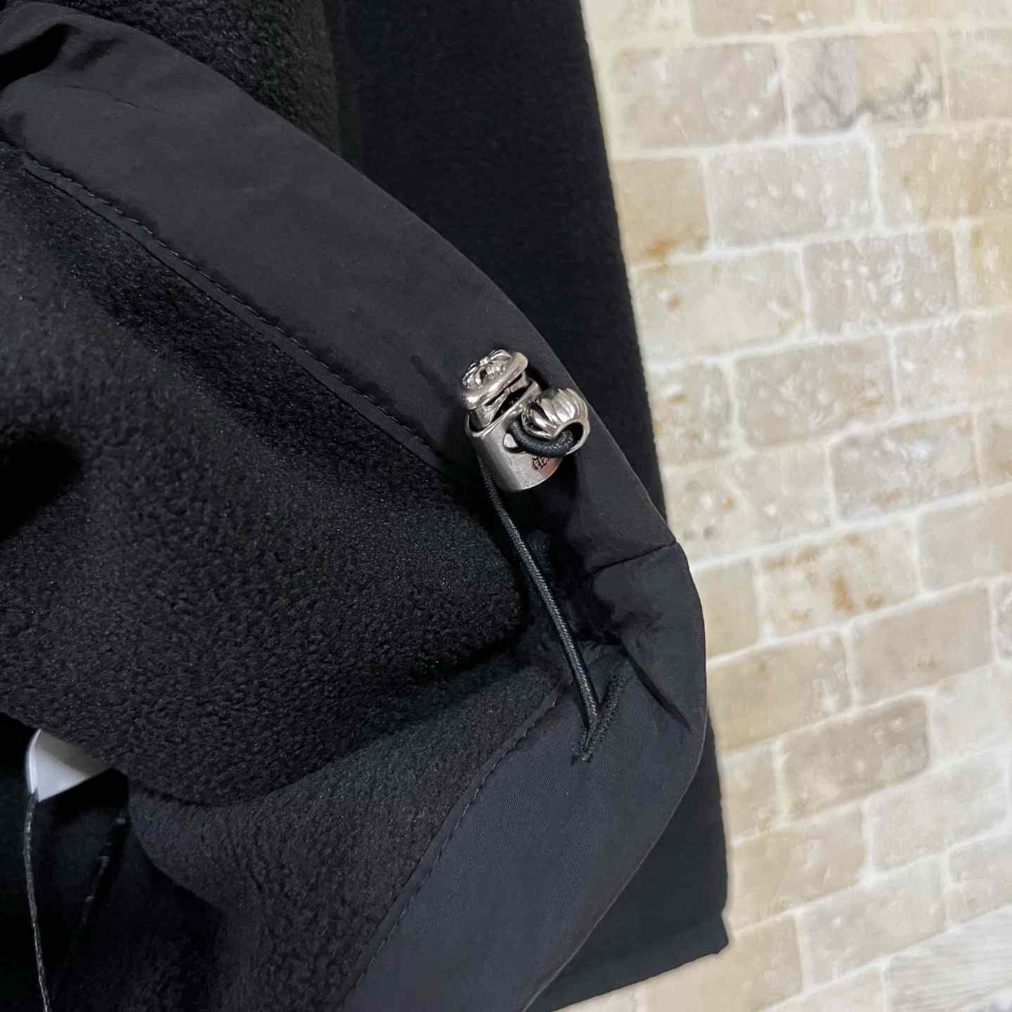 Chrome Hearts Horseshoe Embroidered Silver Button Polar Fleece Hoodie - FashionPlug