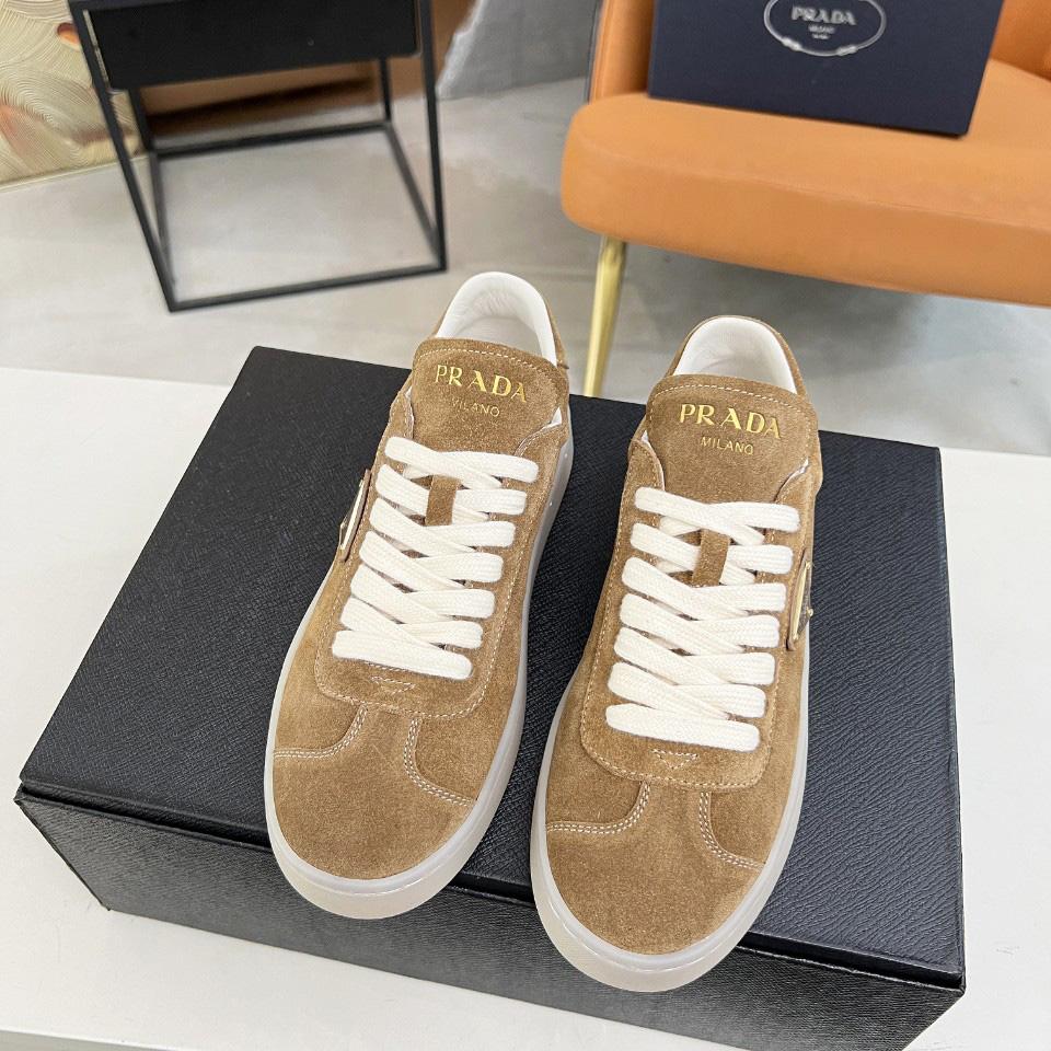 Prada Lane Suede Sneakers - FashionPlug