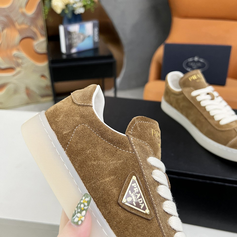 Prada Lane Suede Sneakers - FashionPlug