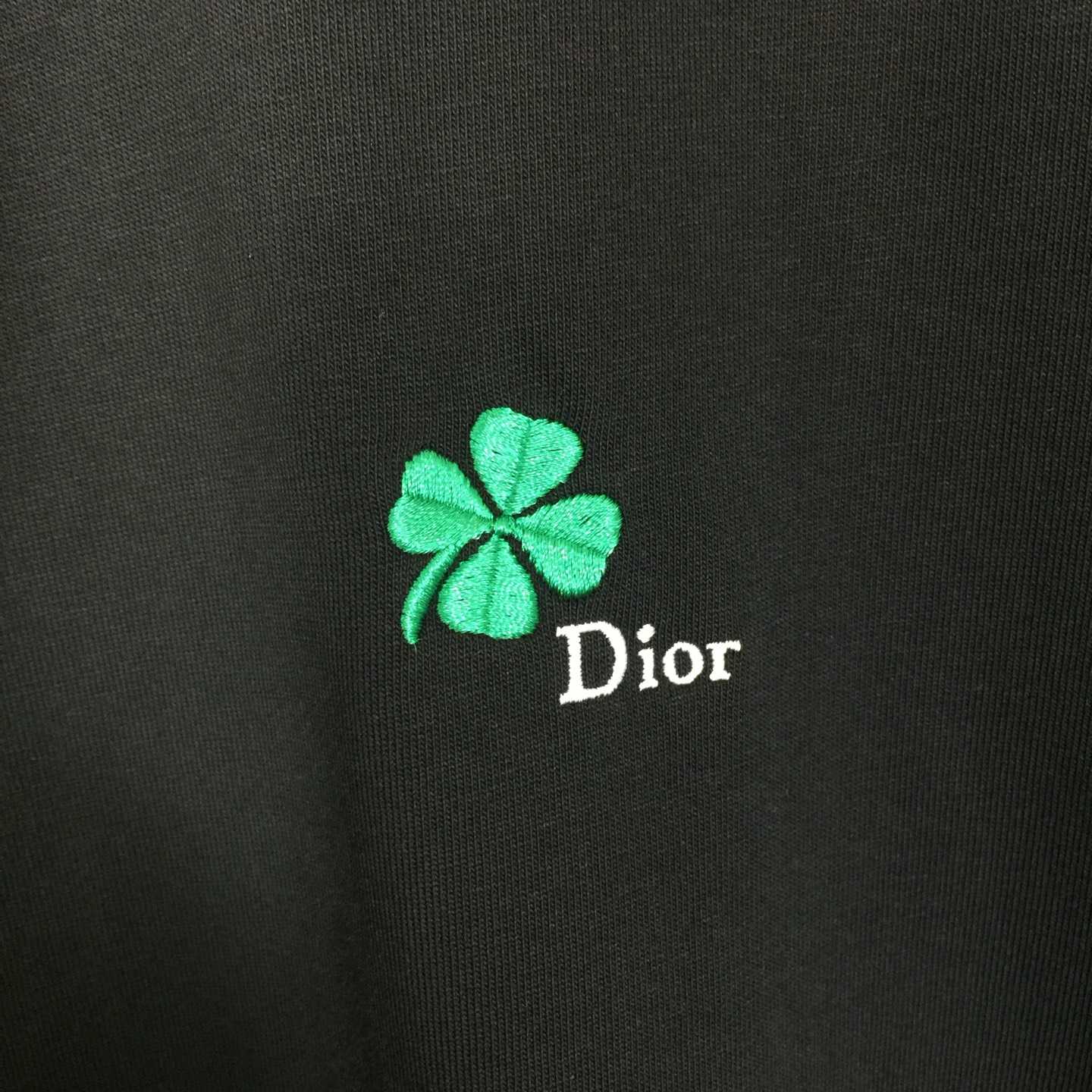 Dior T-Shirt With Dior Clover Embroidery - FashionPlug