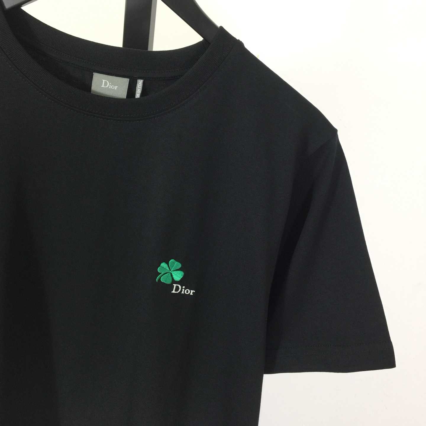 Dior T-Shirt With Dior Clover Embroidery - FashionPlug
