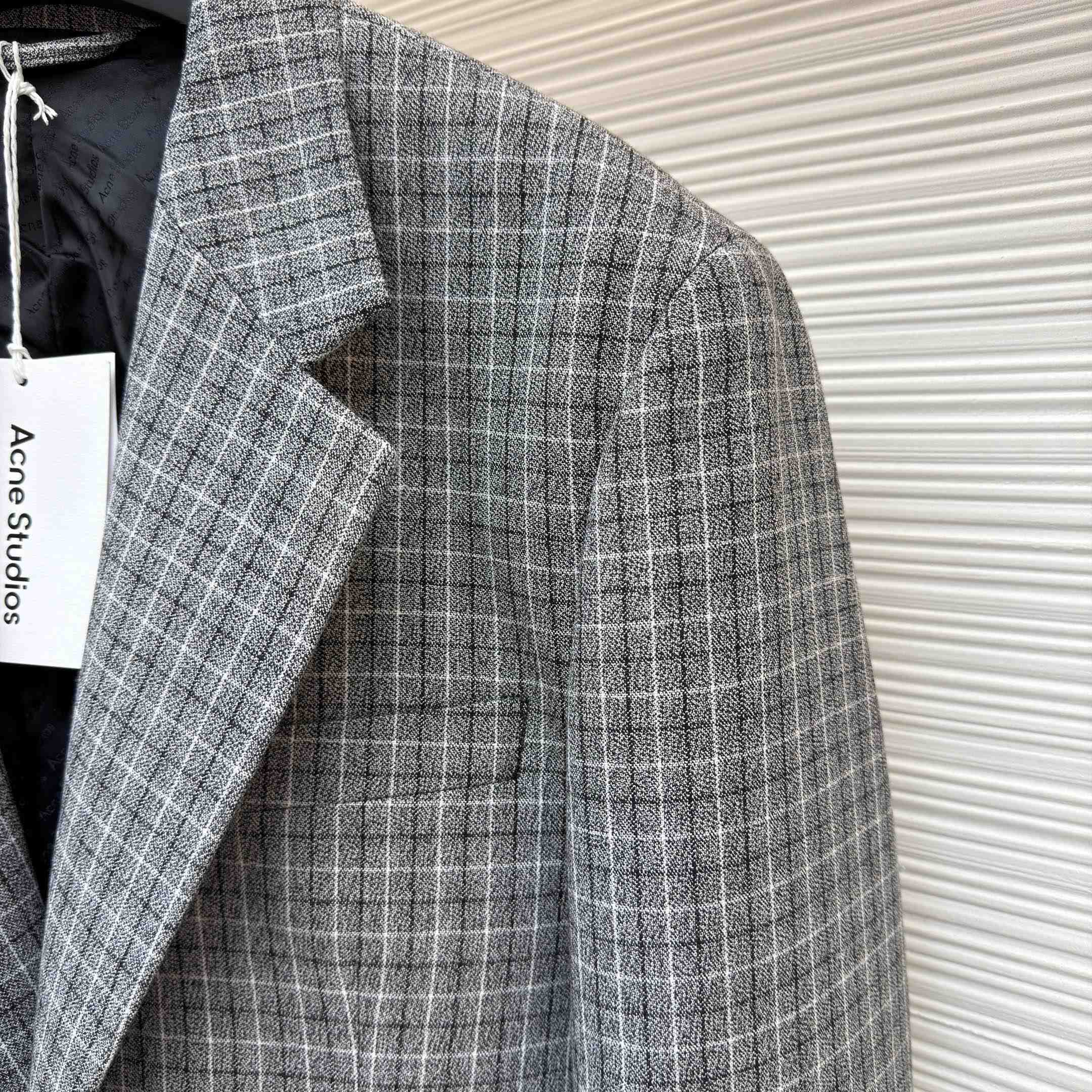 Acne Studios Fitted Wool Suit Jacket - FashionPlug