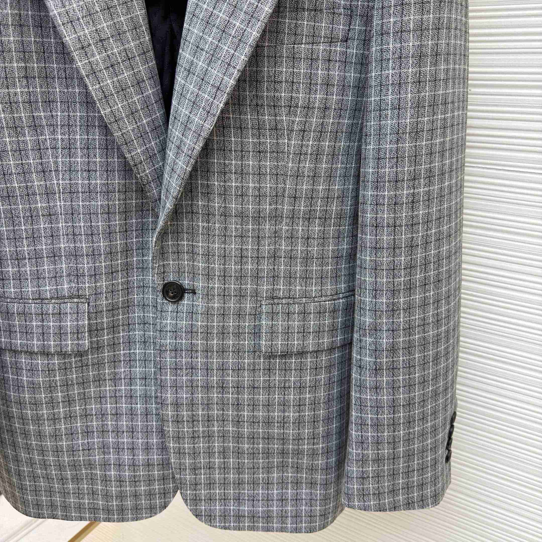 Acne Studios Fitted Wool Suit Jacket - FashionPlug
