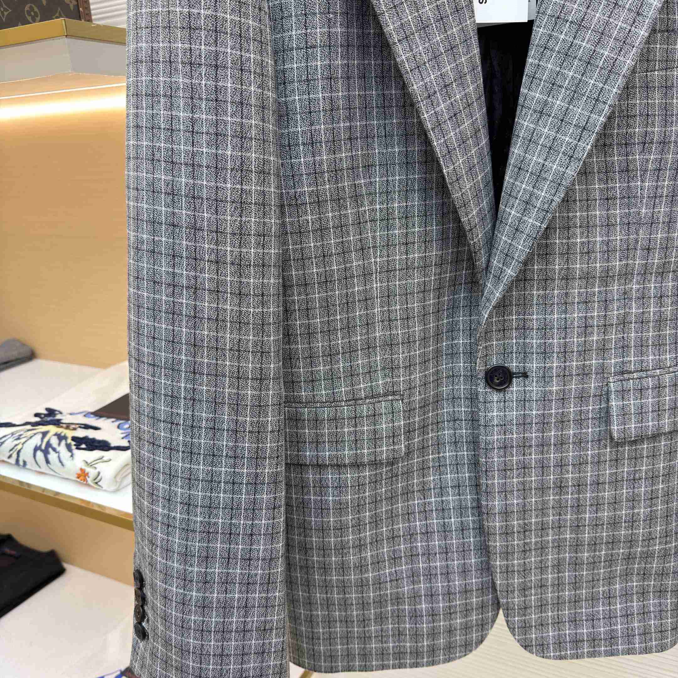 Acne Studios Fitted Wool Suit Jacket - FashionPlug