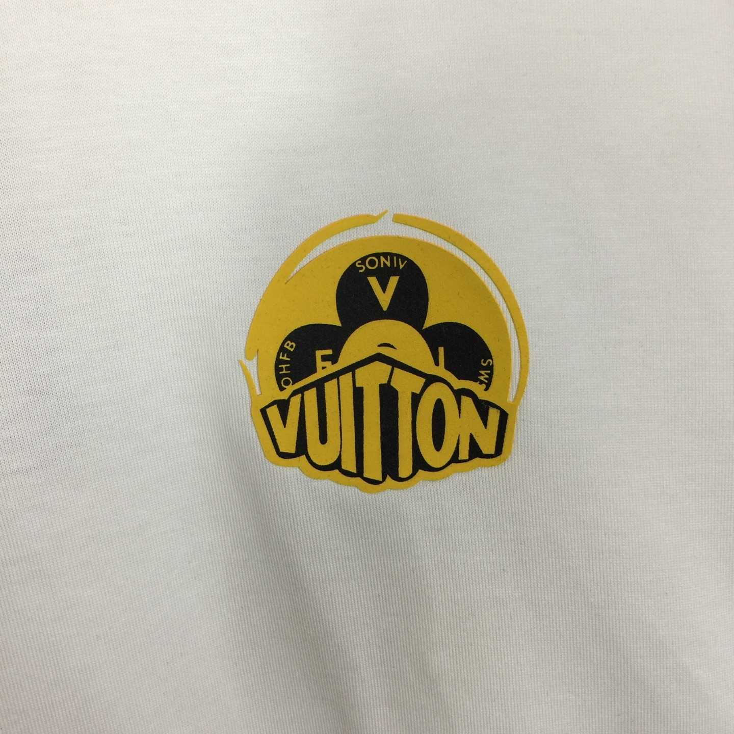 Louis Vuitton T-shirt With Yellow Graphic Logo - FashionPlug