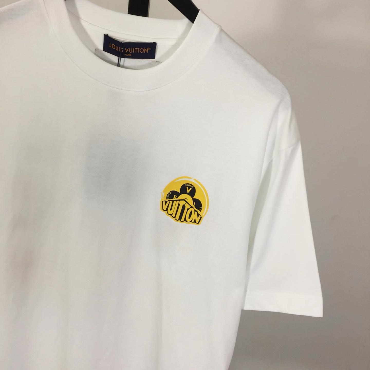 Louis Vuitton T-shirt With Yellow Graphic Logo - FashionPlug