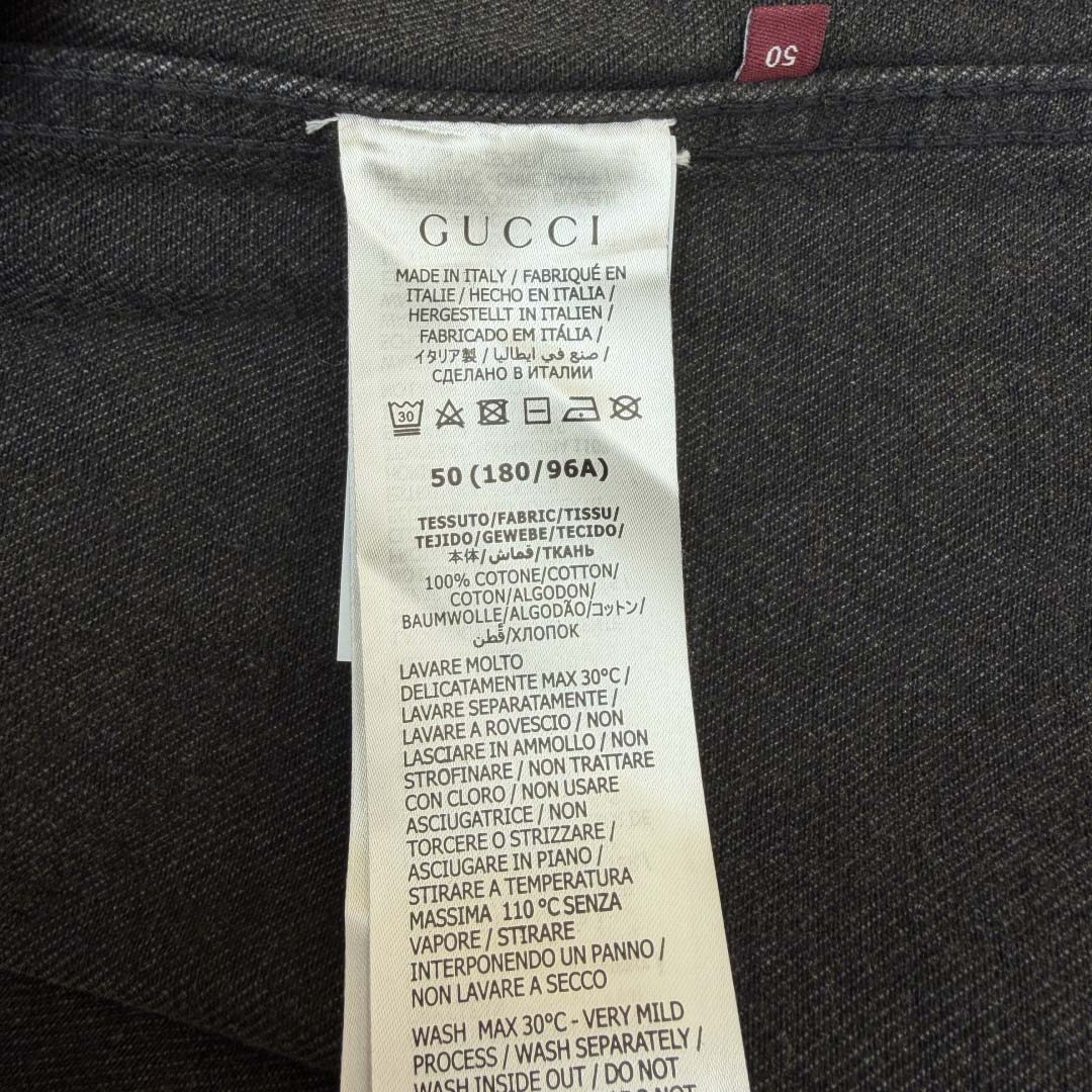 Gucci Washed Cotton Denim Shirt - FashionPlug