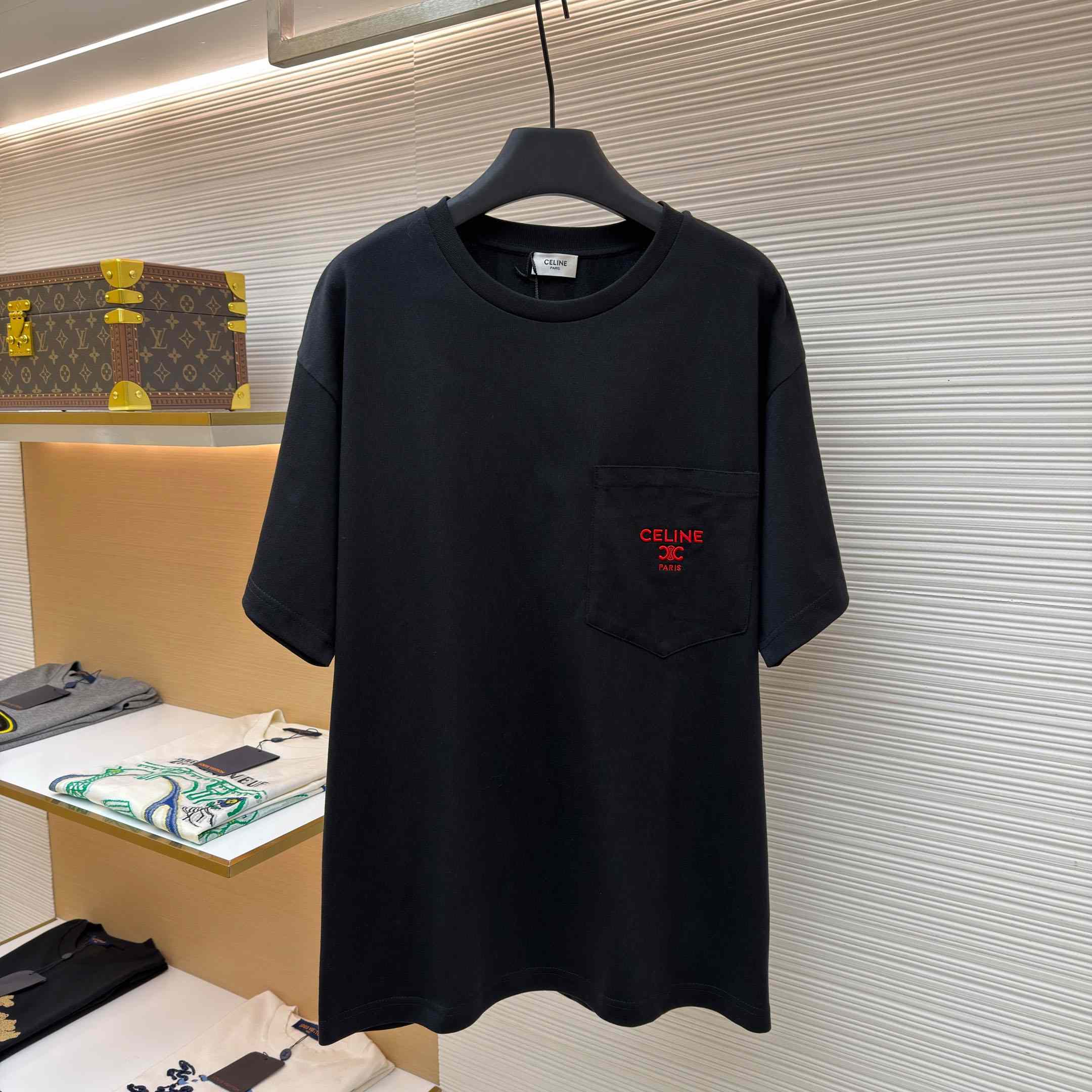 Celine T-SHIRT IN Cotton Jersey - FashionPlug