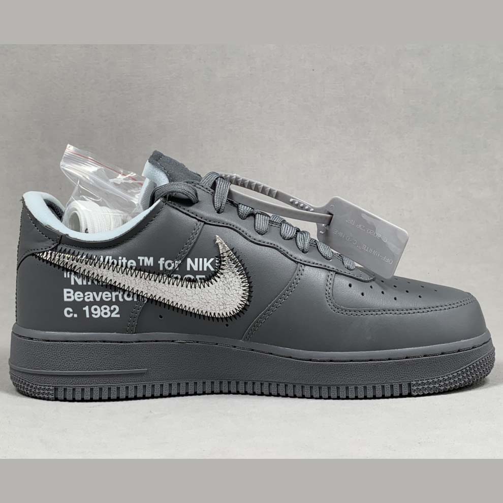 Off-White x NK Air Force 1 "Grey"    DX1419-500  - FashionPlug