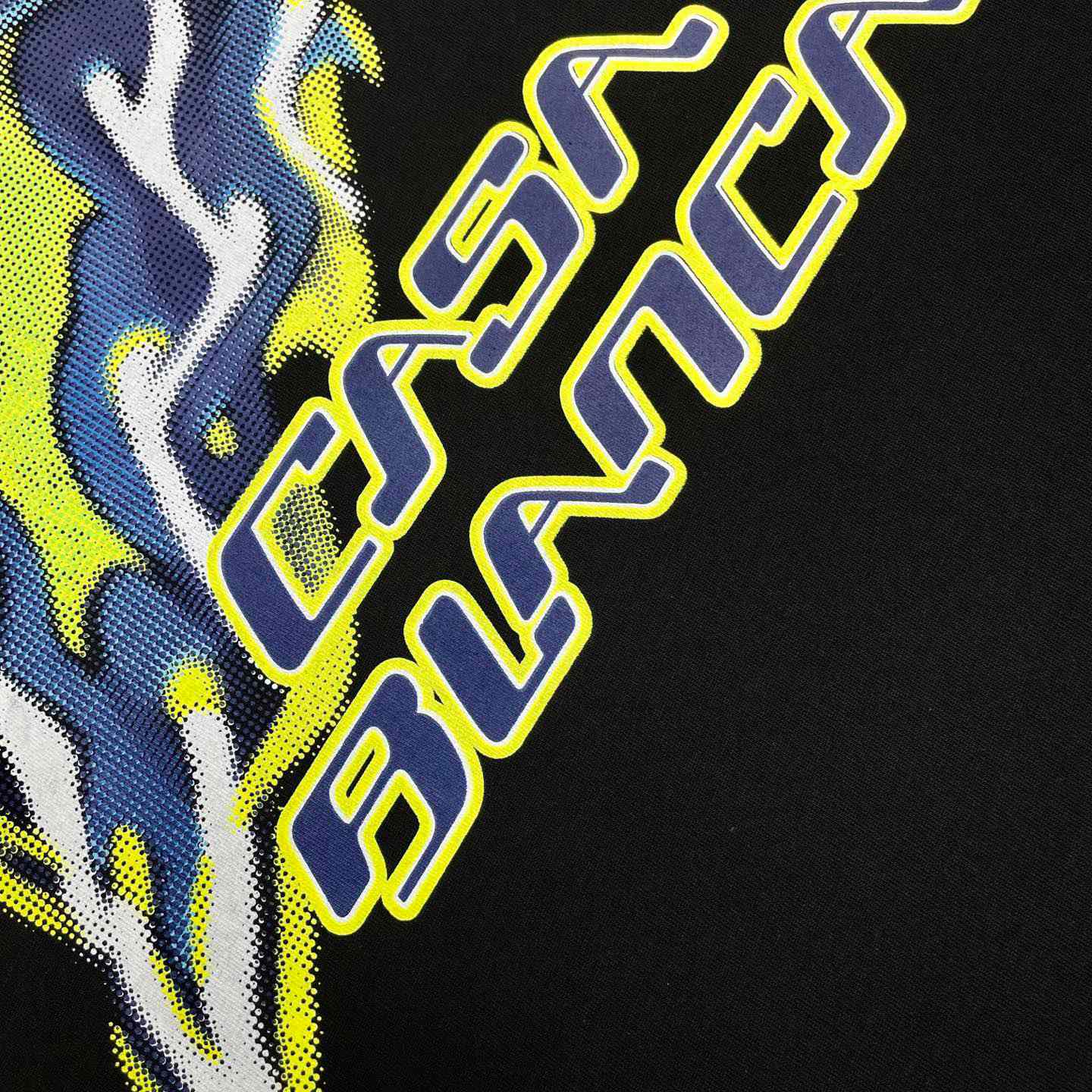 Casablanca FLAMING TENNIS BALL OVERSIZED SHORT SLEEVE T‑SHIRT C1116 - FashionPlug