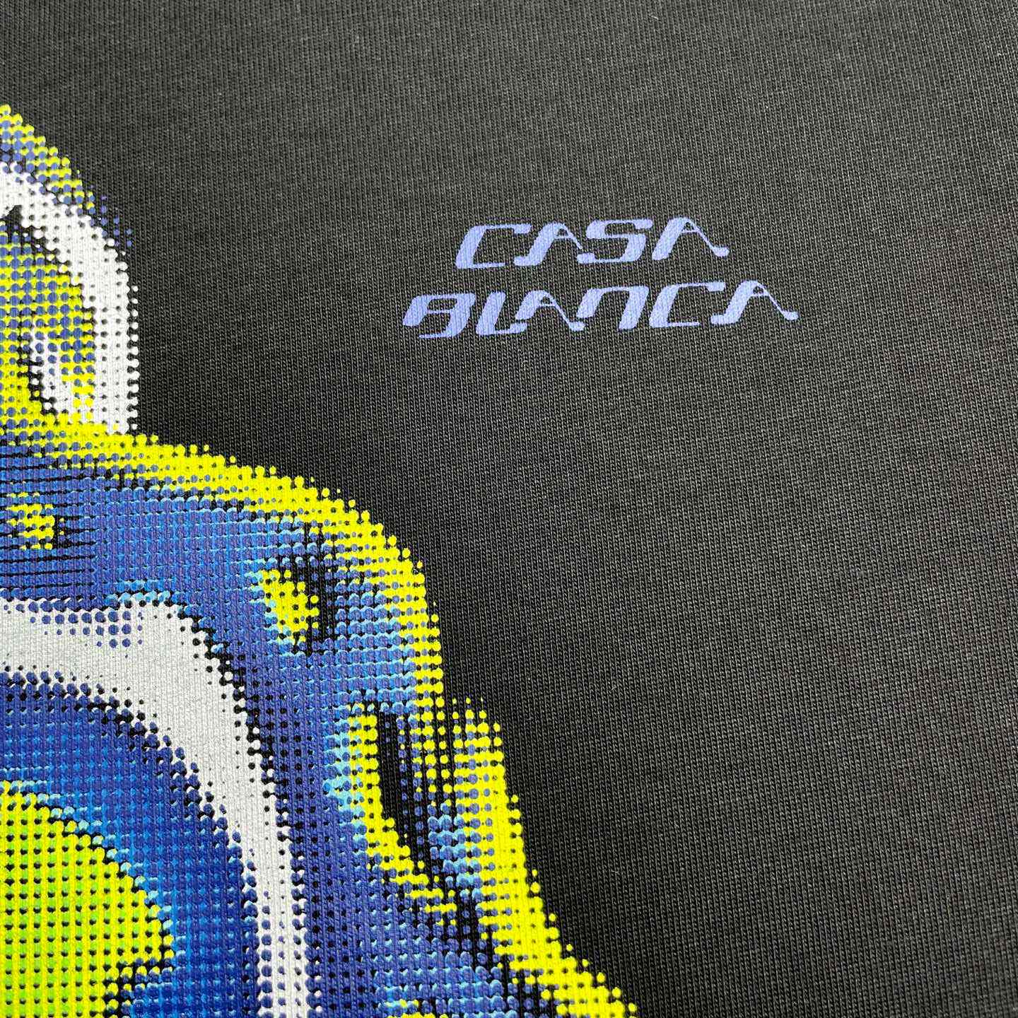 Casablanca FLAMING TENNIS BALL OVERSIZED SHORT SLEEVE T‑SHIRT C1116 - FashionPlug