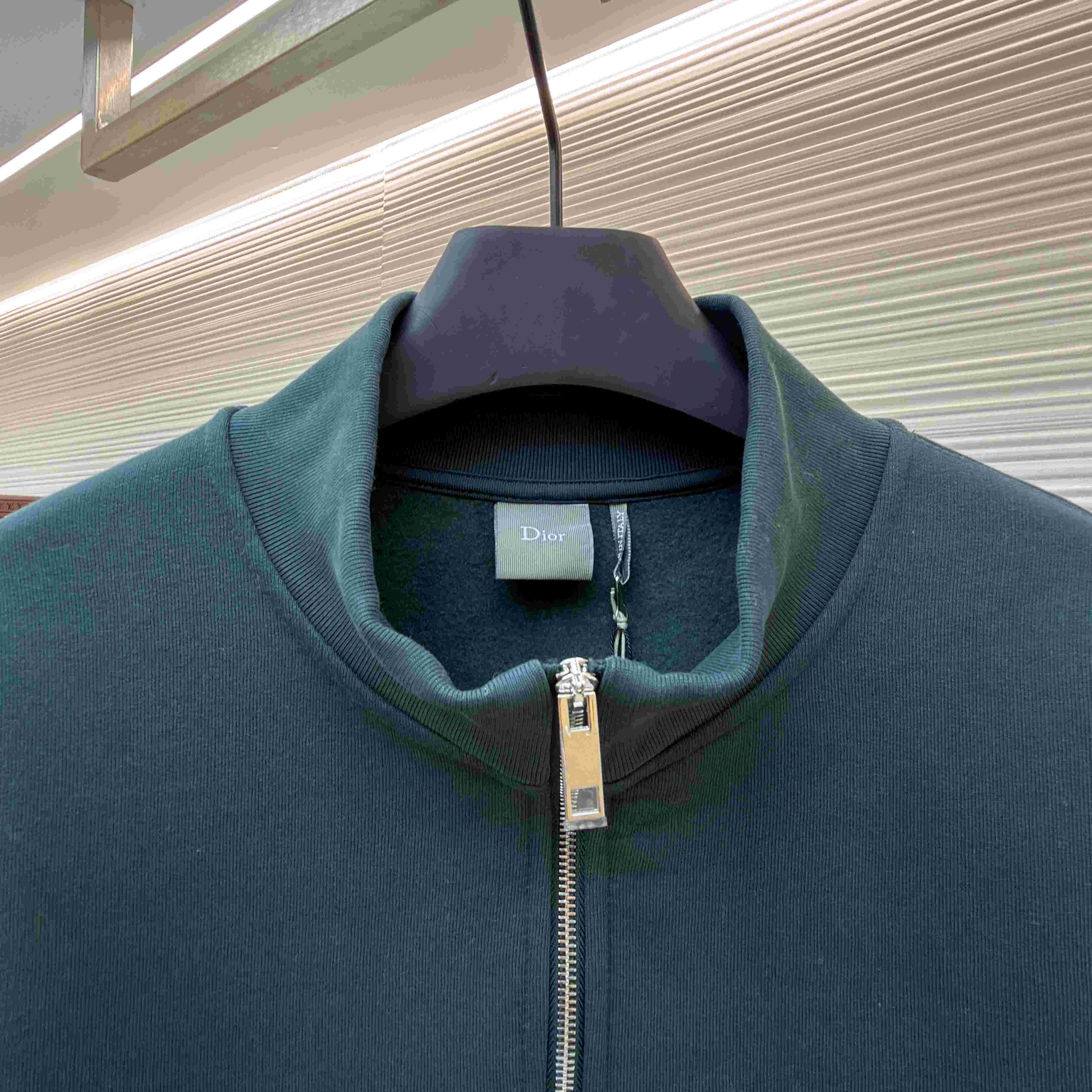 Dior Sweatshirt With Zipped Neckline - FashionPlug