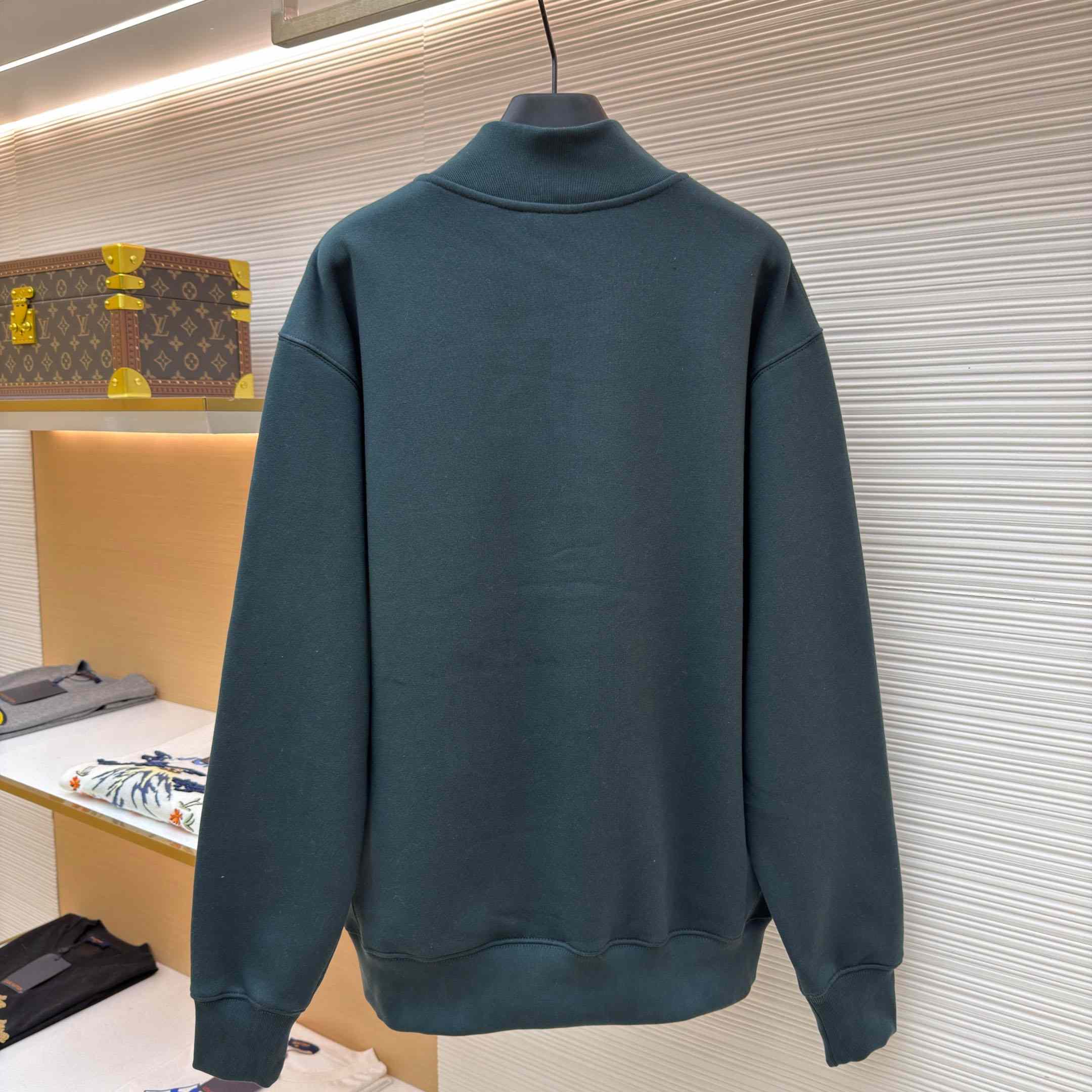 Dior Sweatshirt With Zipped Neckline - FashionPlug