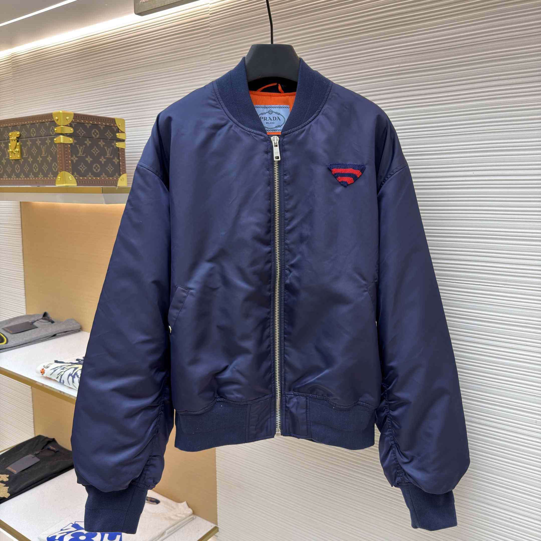 Prada Nylon Twill Bomber Jacket - FashionPlug
