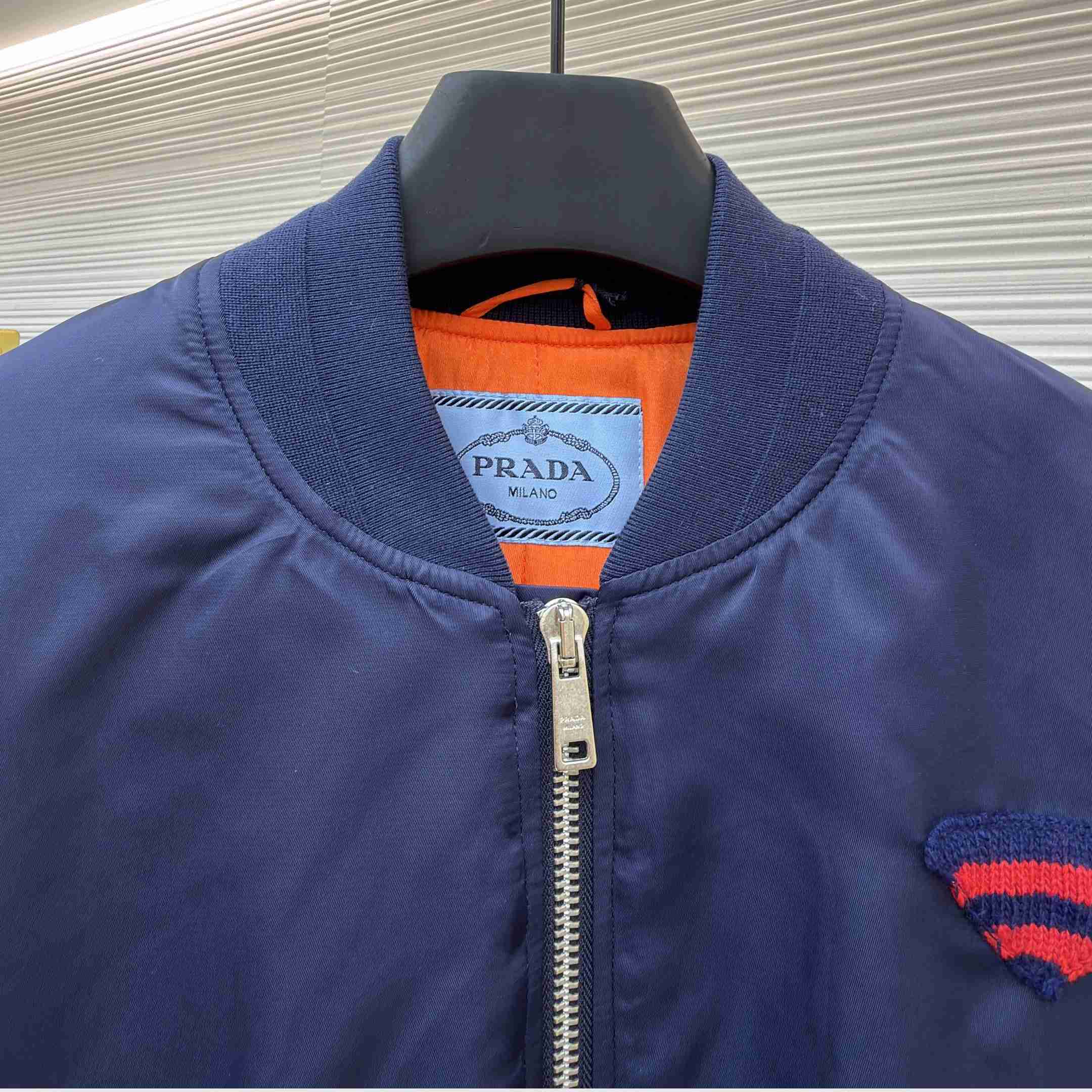 Prada Nylon Twill Bomber Jacket - FashionPlug