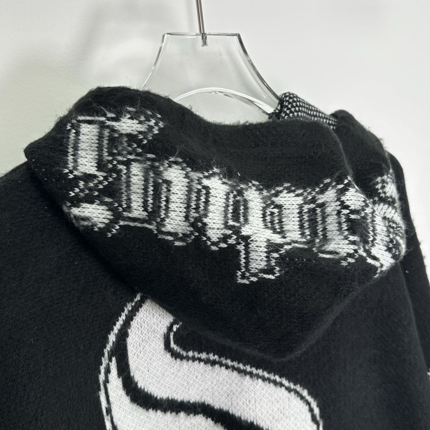 Supreme x Chicago White Sox Zip Up Hooded Sweater 'Black' - FashionPlug