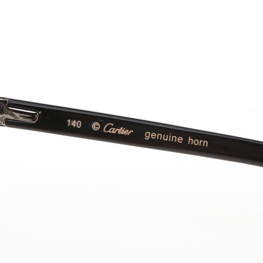 Cartier CT 4189706 White Mix Black Buffalo Sunglasses In Silver Gradient Grey - FashionPlug