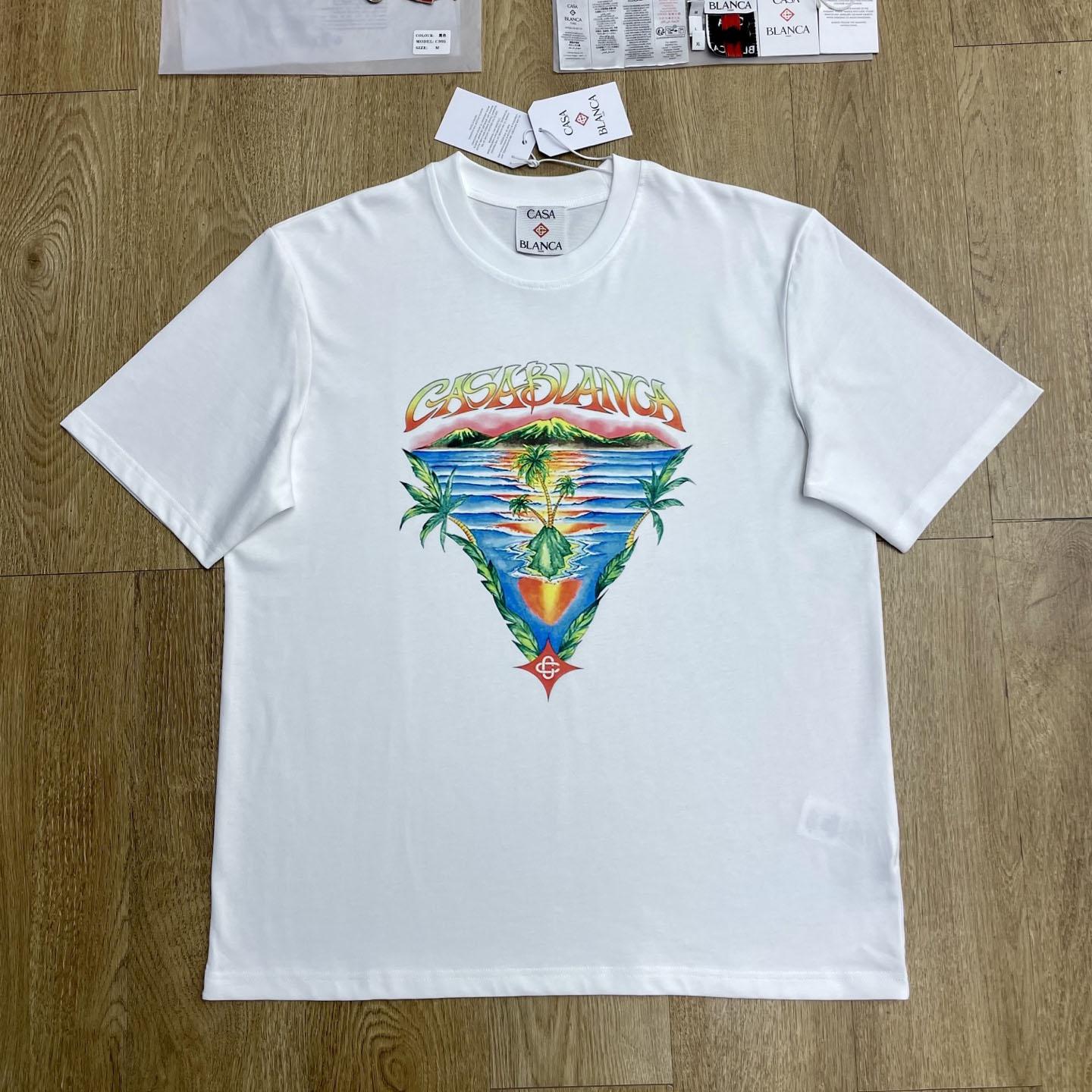Casablanca White Innocence Triangle T-shirt Regular price C1120 - FashionPlug